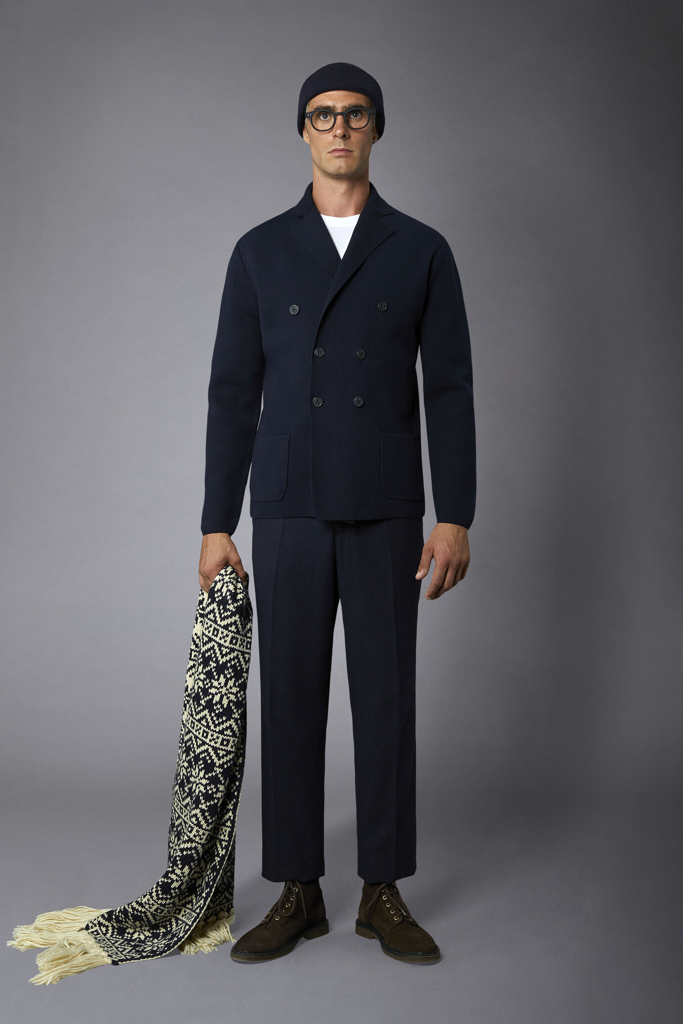 Pantalone uomo senza pinces misto lana image number 0