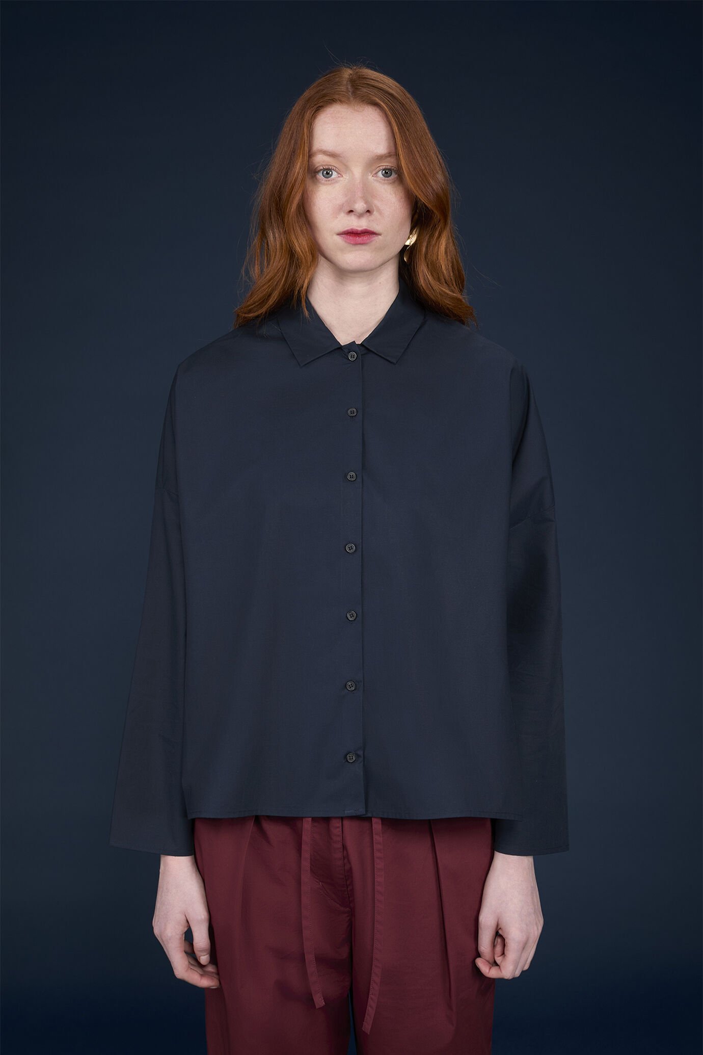 Langärmeliges, kastenförmiges Damenhemd image number 0