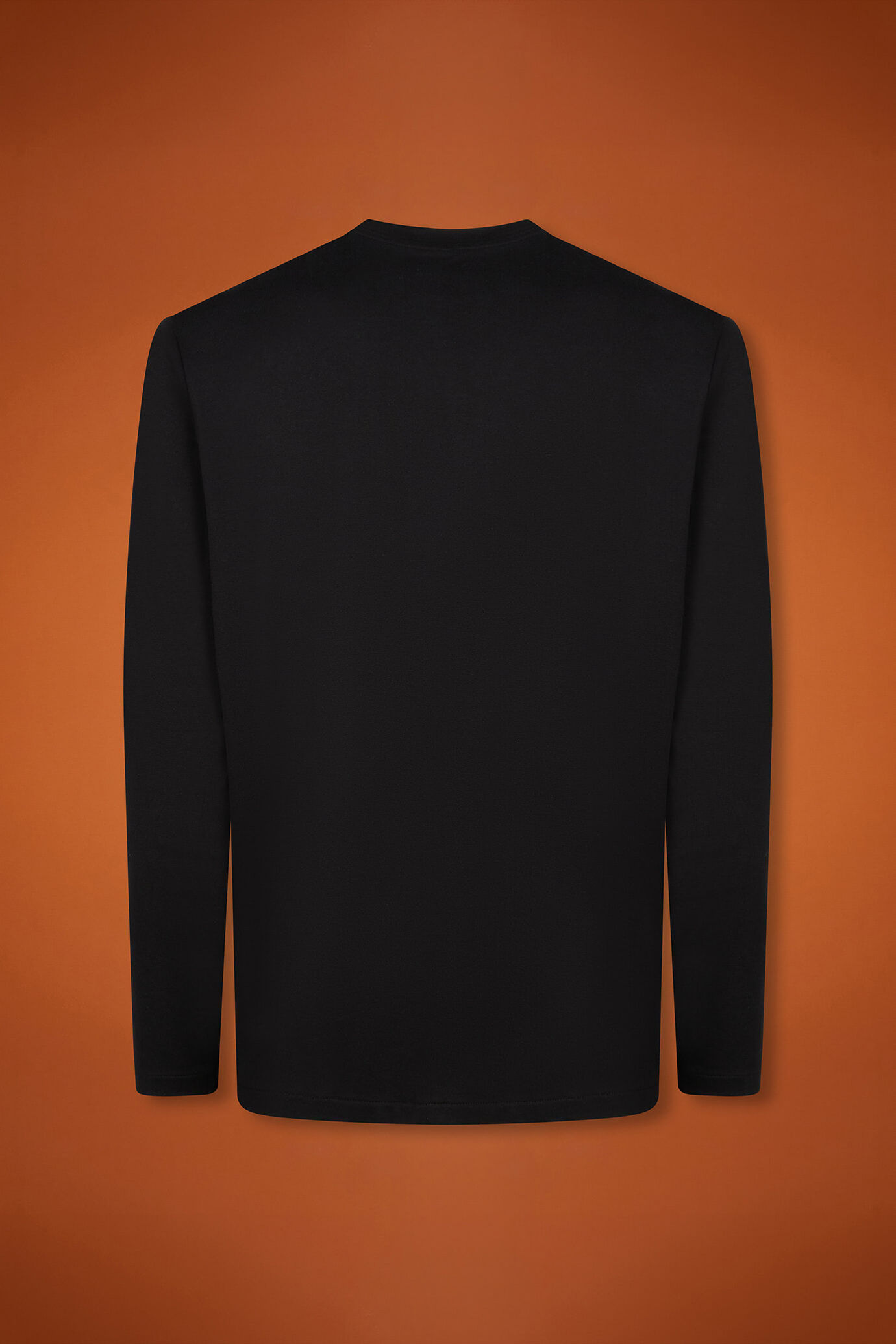 Herren-T-Shirt mit Rundhalsausschnitt und langen Ärmeln aus 100 % Baumwolle in normaler Passform image number 6