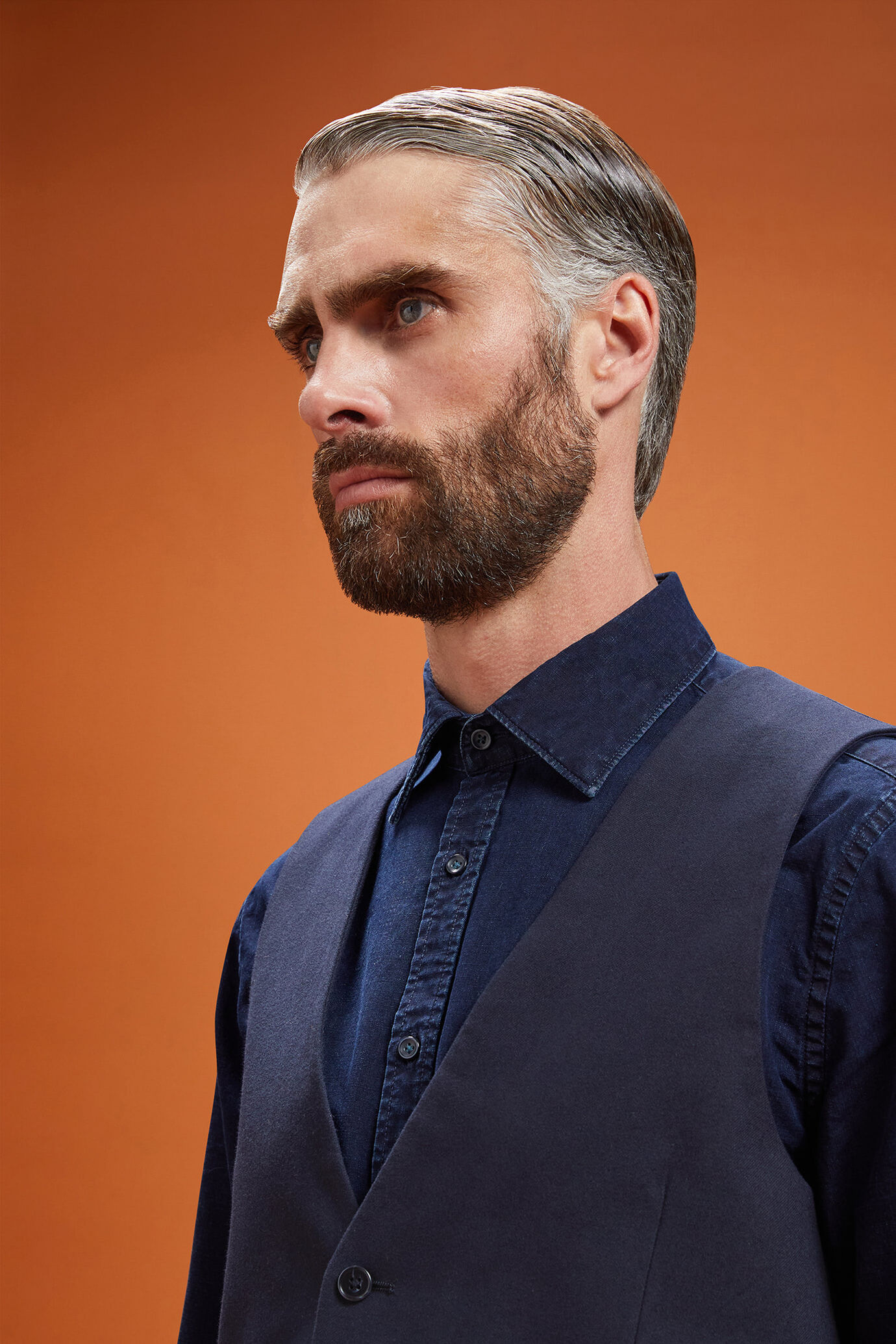 Gilet uomo classico in grisaglia regular fit image number 3