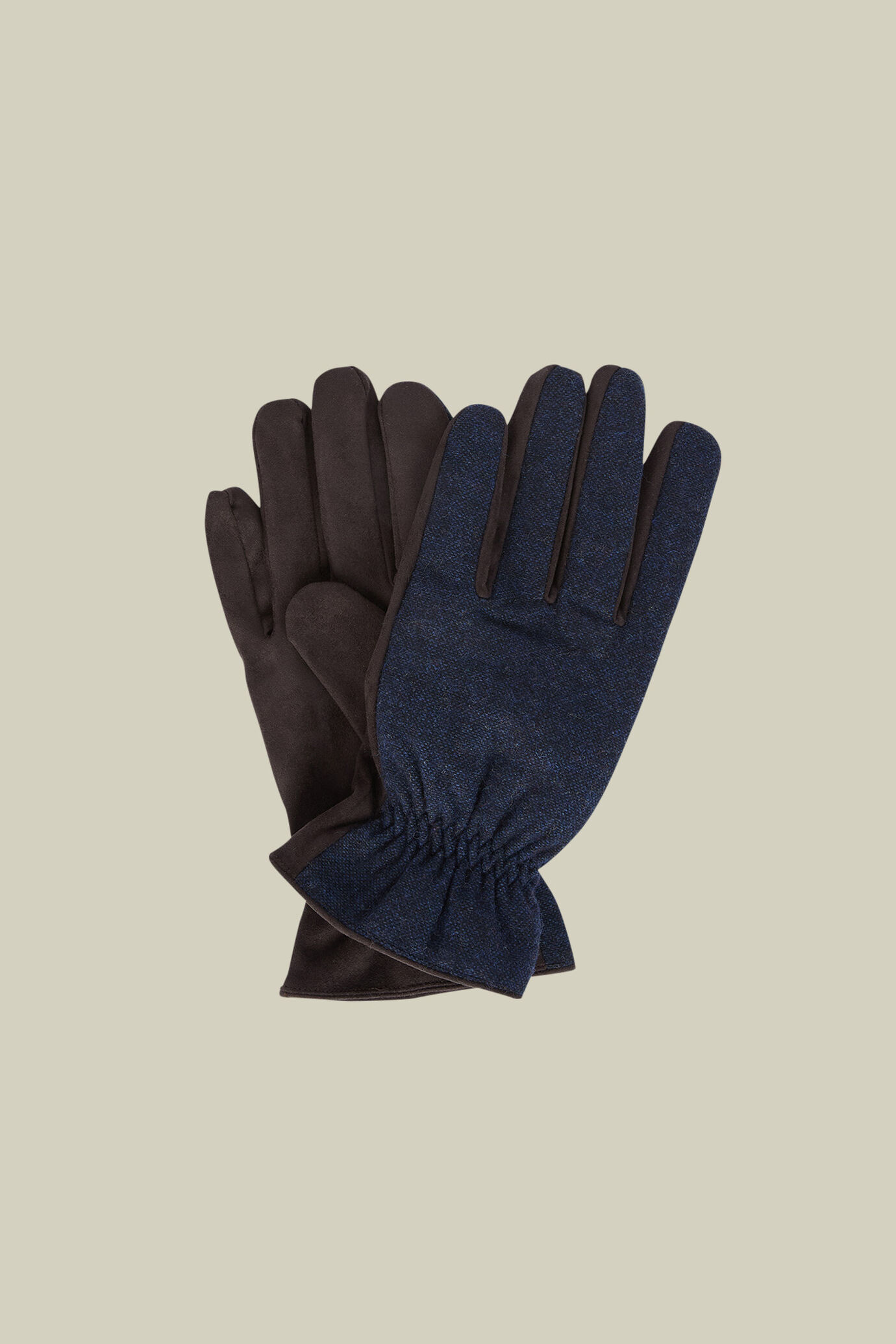 Herren-Handschuhe mit Fischgrätenmuster