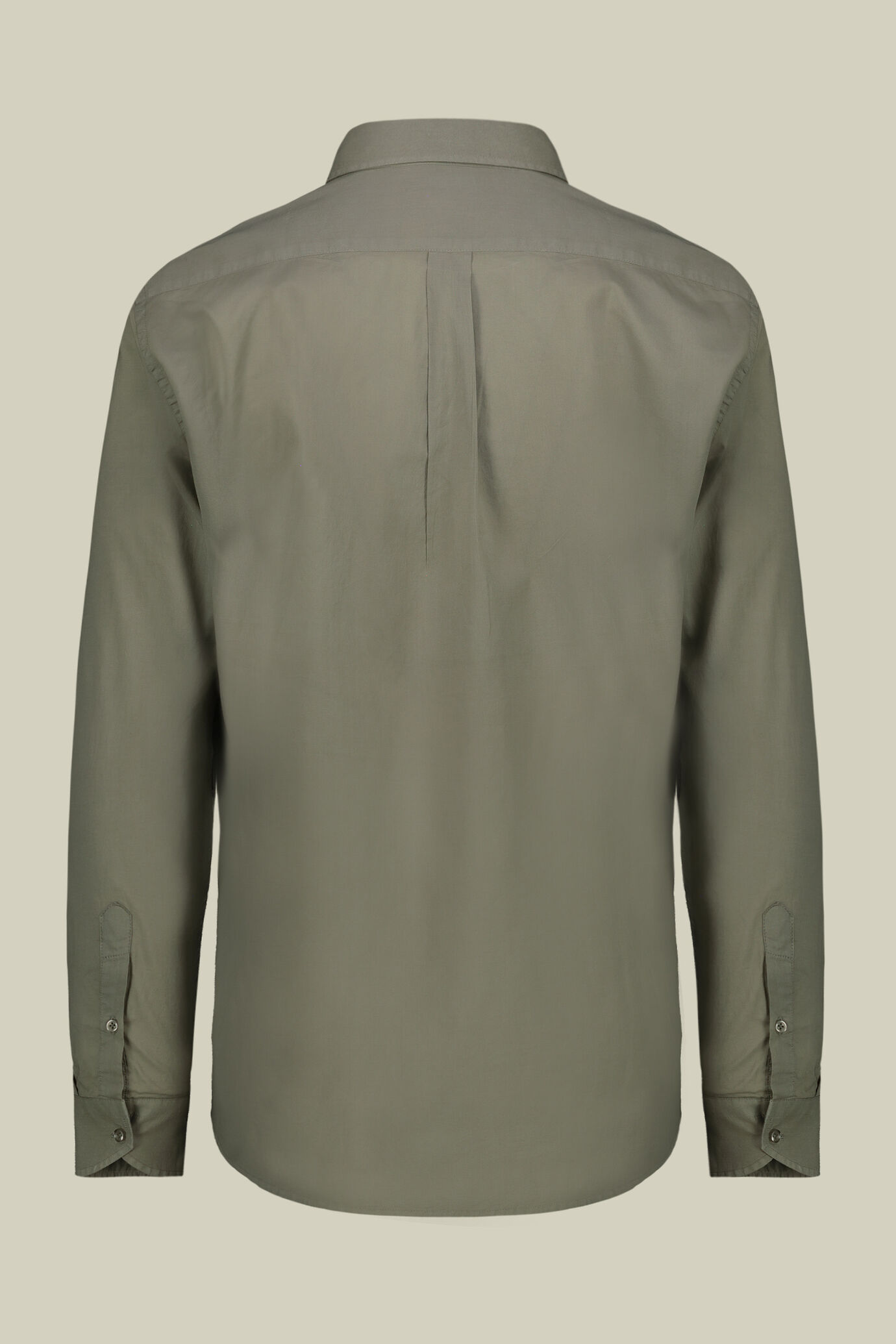 Men's casual shirt with a concealed button down collar in washed muslin fabric 100% cotton image number 6