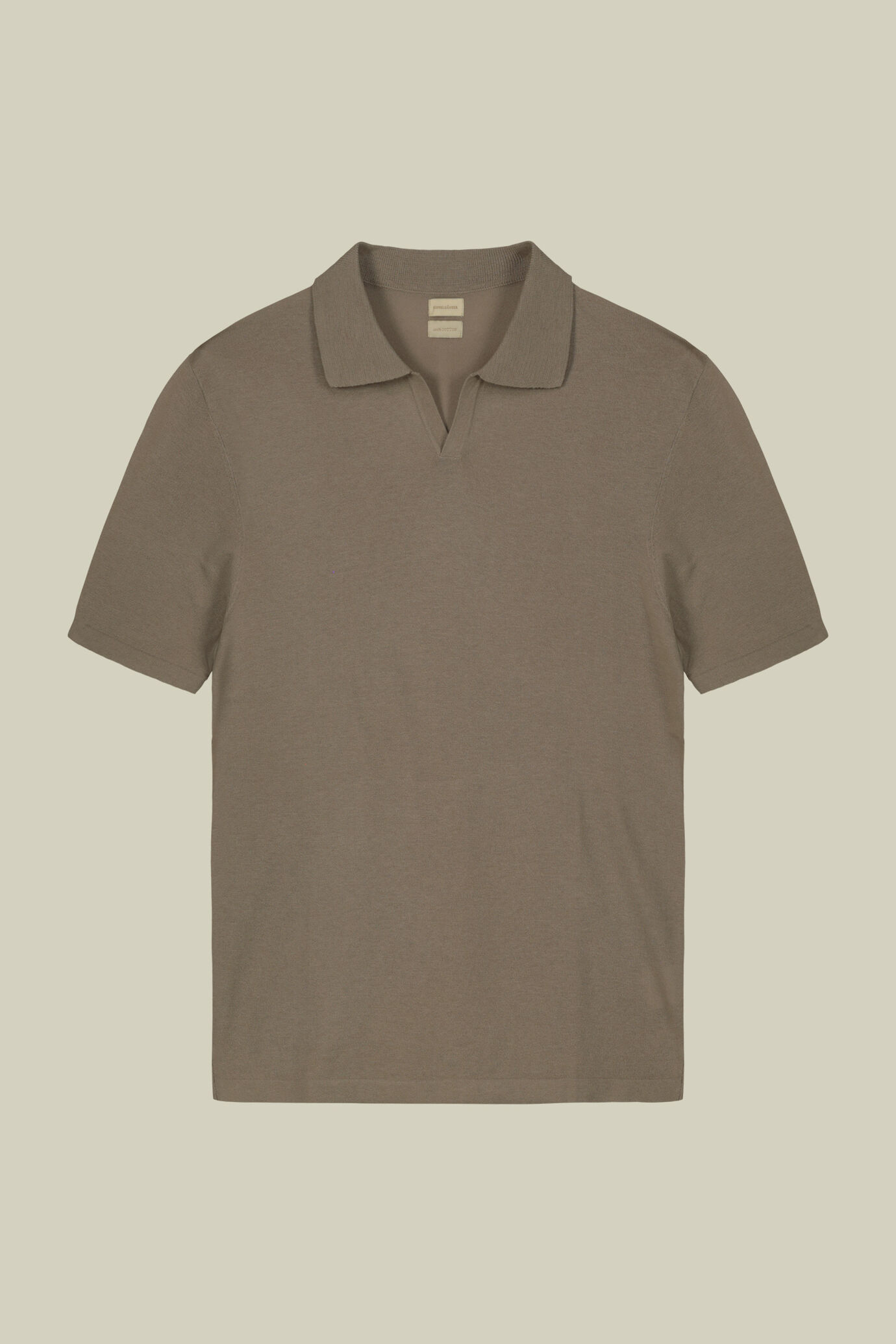 Polo uomo in maglia maniche corte con collo derby e 100% cotone crepe