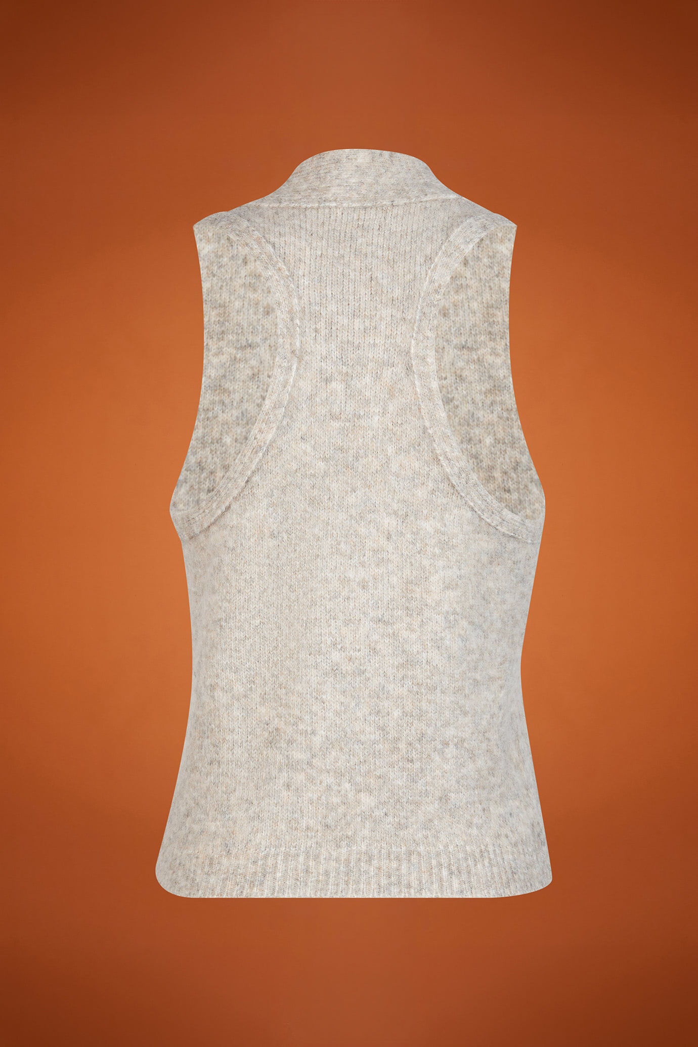Women's V-neck knitted tank top in a regular fit image number 5
