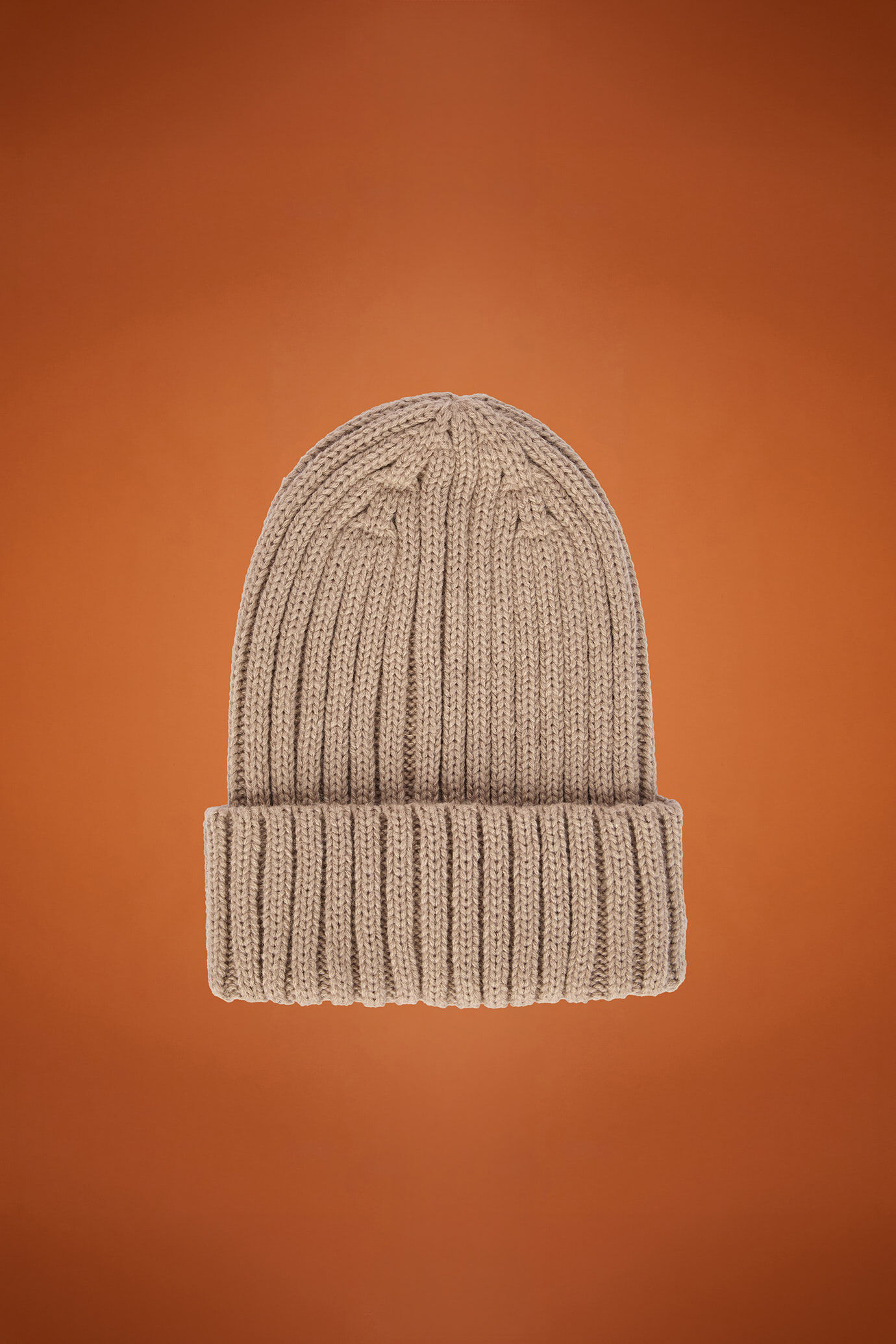 Berretto uomo in maglia a coste Wool Blend