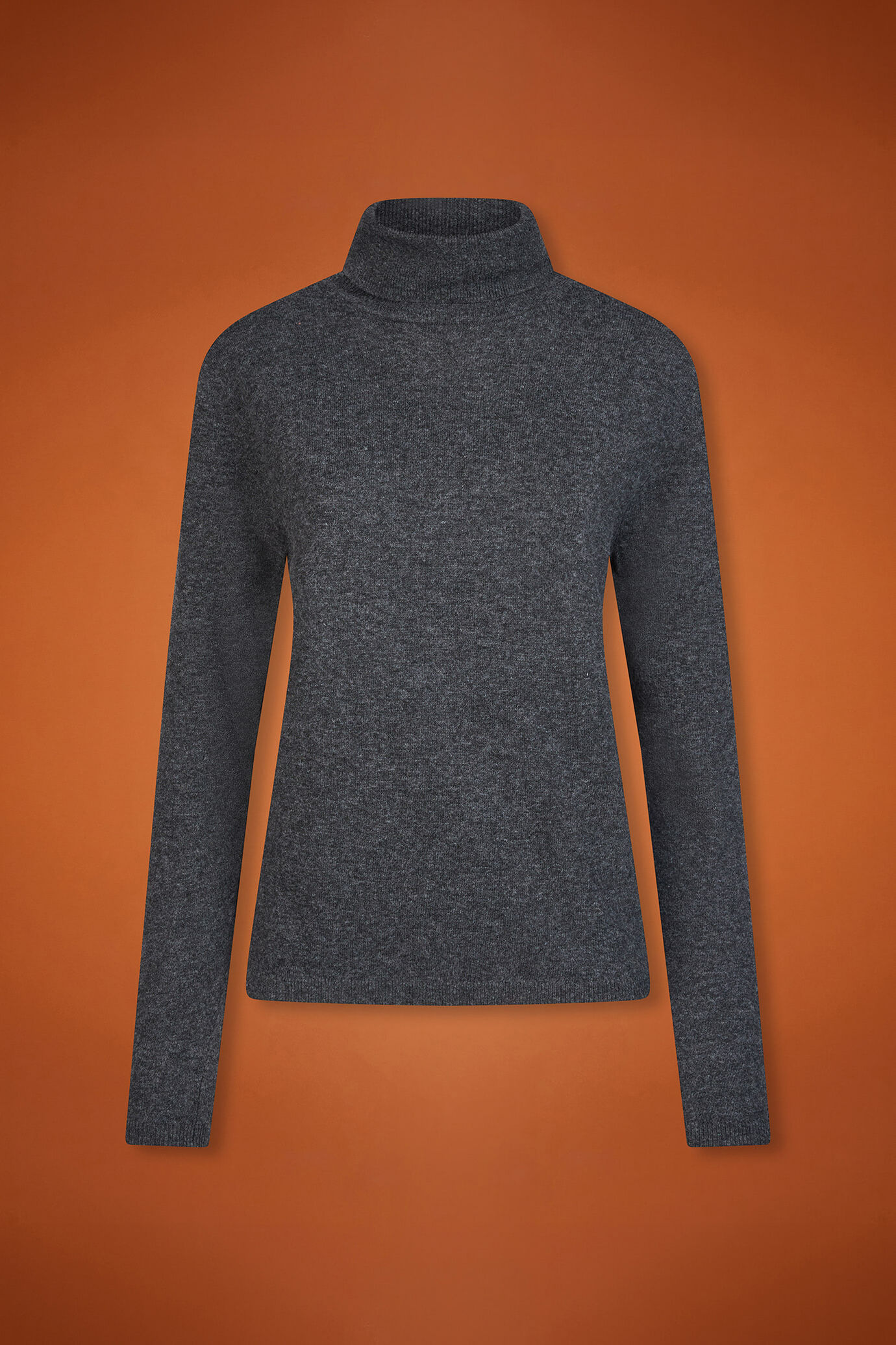 Women's regular fit high neck jumper in a blend of wool and cashmere image number 4