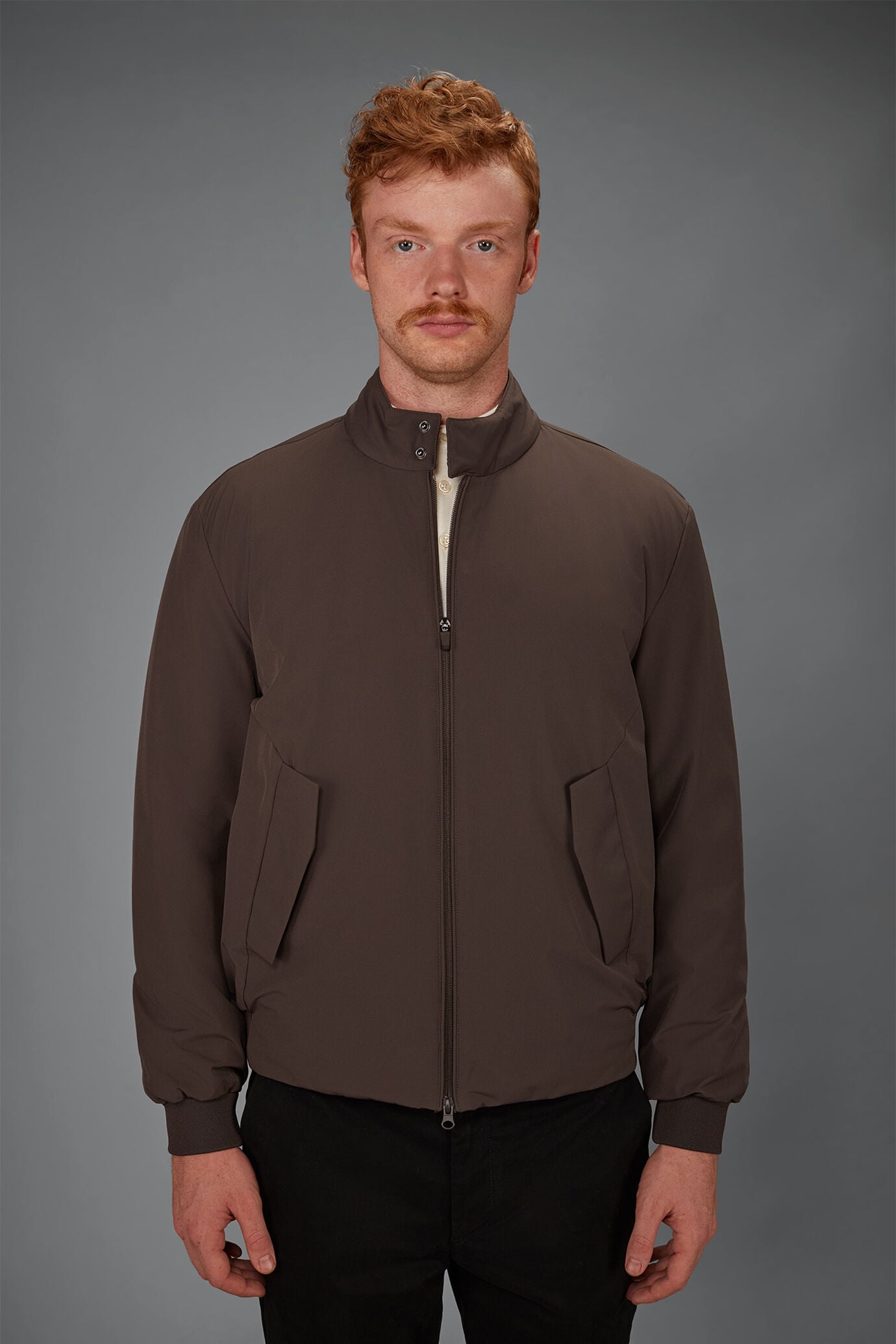 Herrington men's padded jacket in elasticized technical fabric image number 1