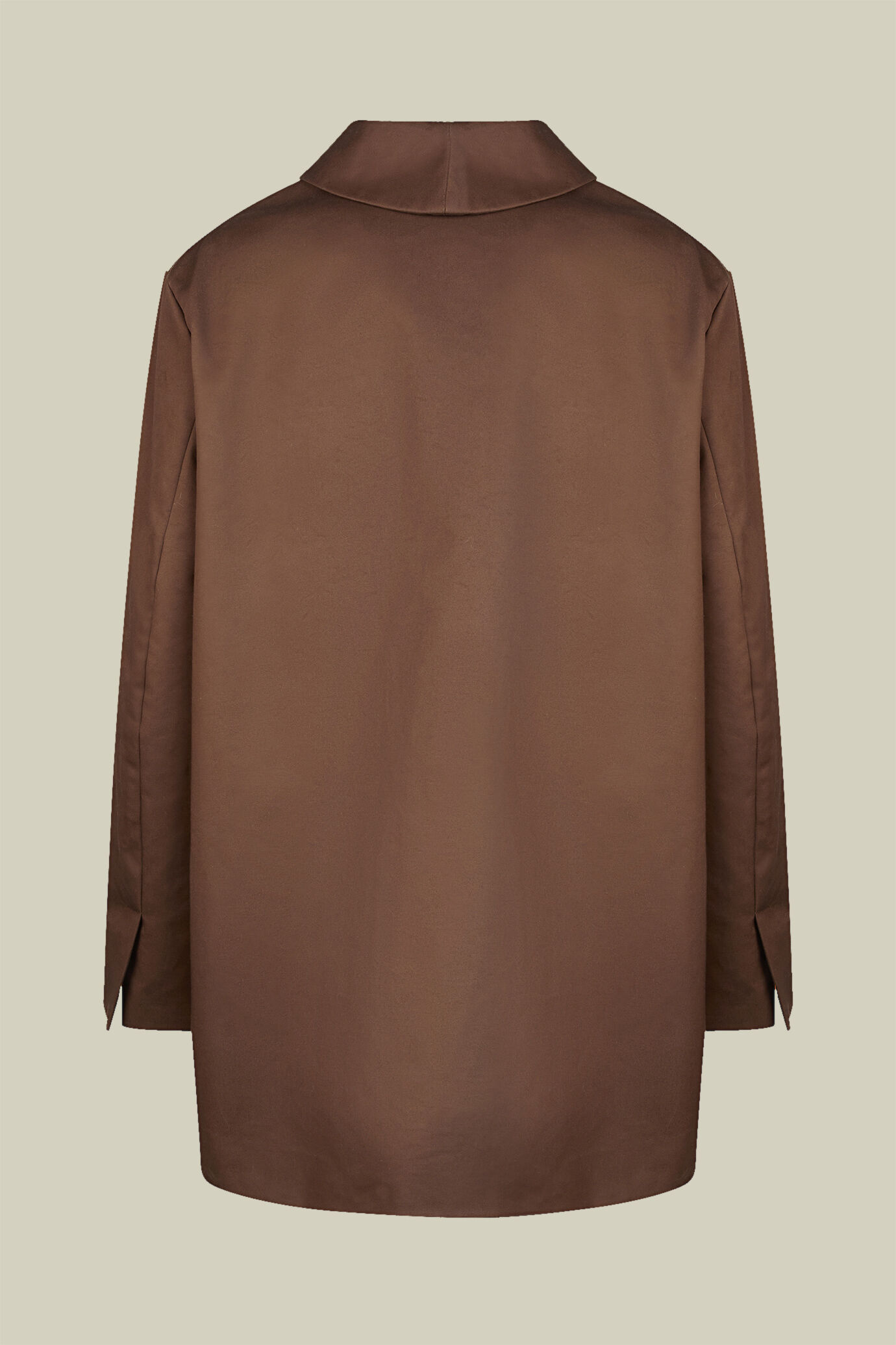 Spolverino donna 100% cotone con linea a trapezio regular fit image number 1