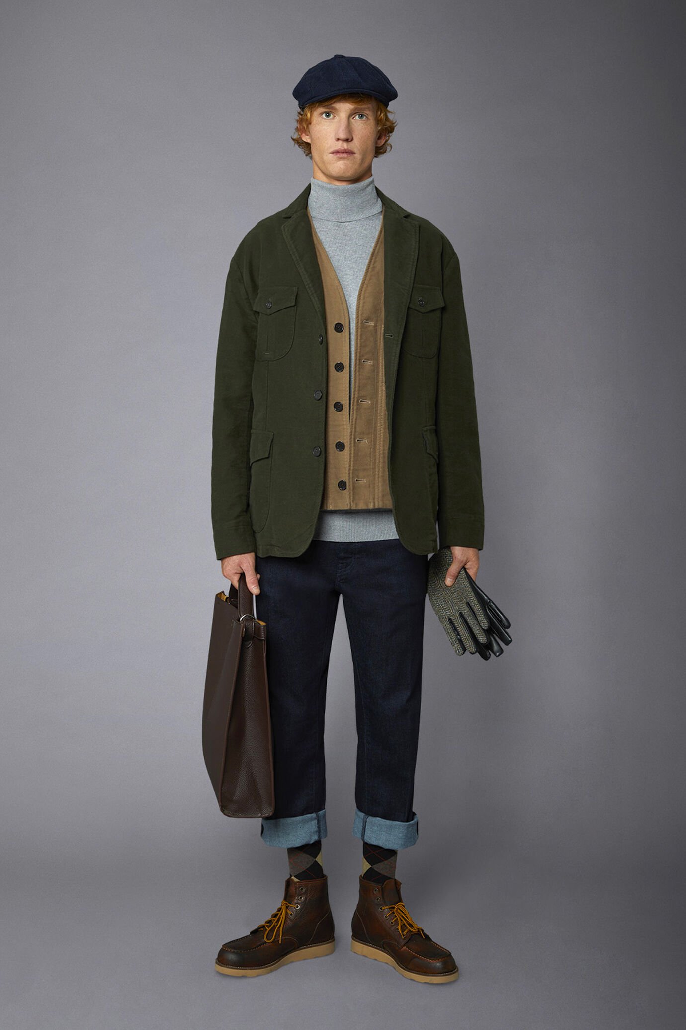 Field jacket genderless in fustagno tinta unita regular fit