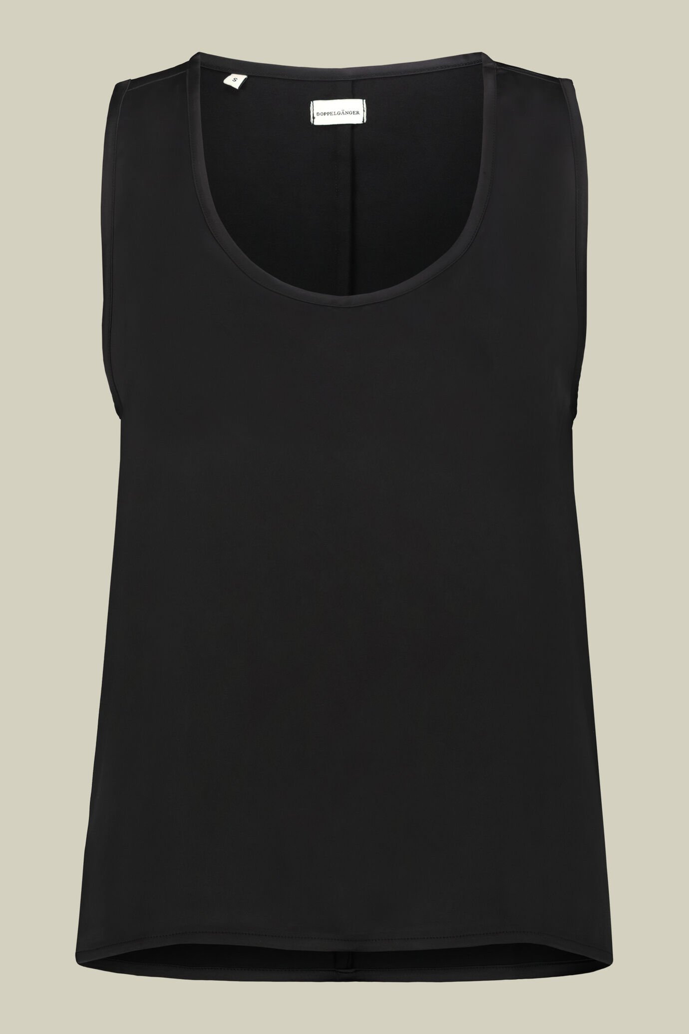 Top pour femme sans manches en satin, à encolure ronde