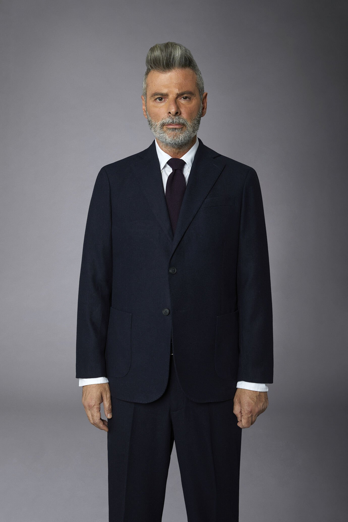 Giacca uomo monopetto misto lana regular fit image number 4