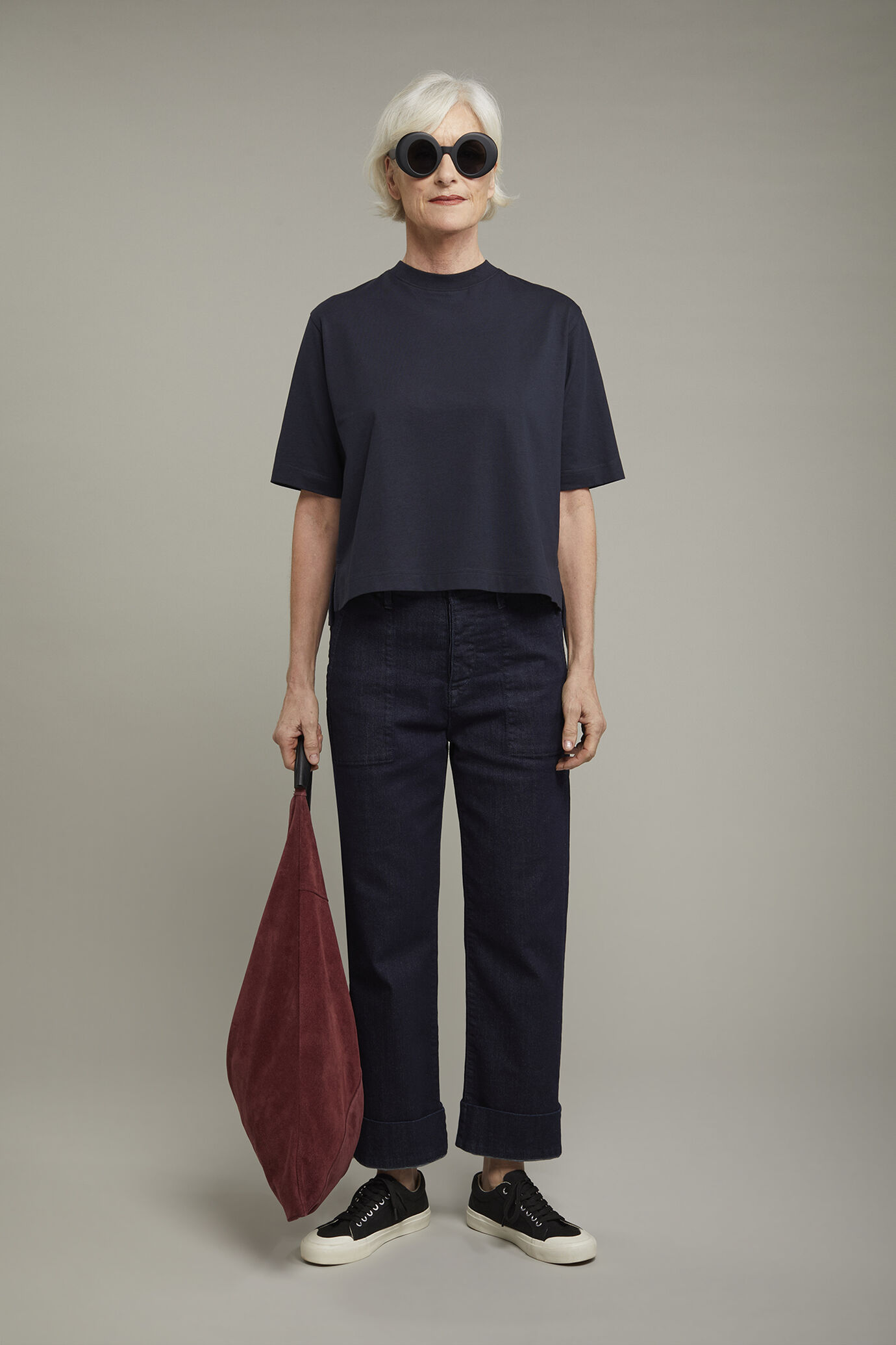 T-shirt femme &agrave; col rond 100&nbsp;% coton coupe r&eacute;guli&egrave;re image number 0