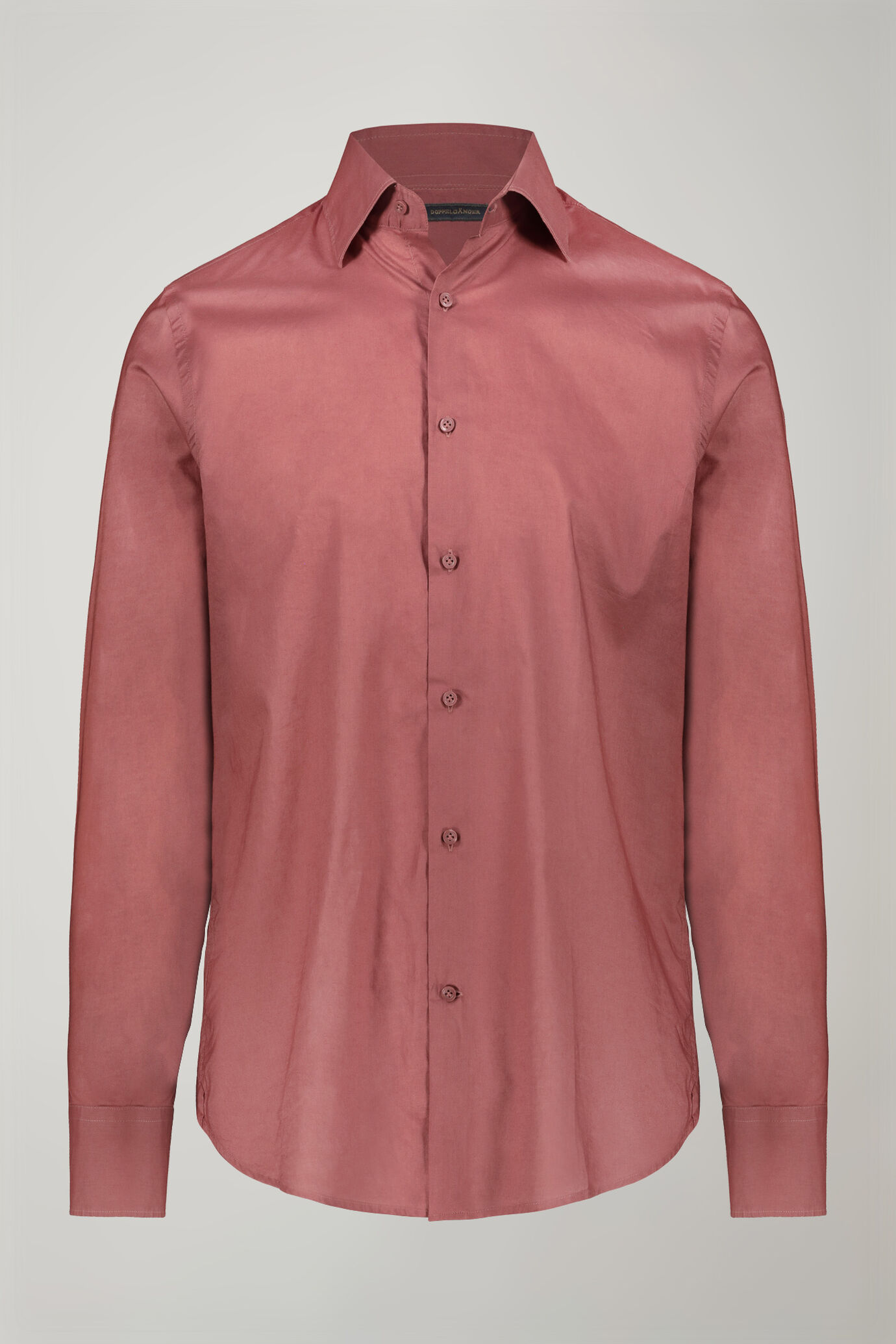 Camicia casual uomo collo classico 100% cotone tessuto mussola tinta unita comfort fit image number 5