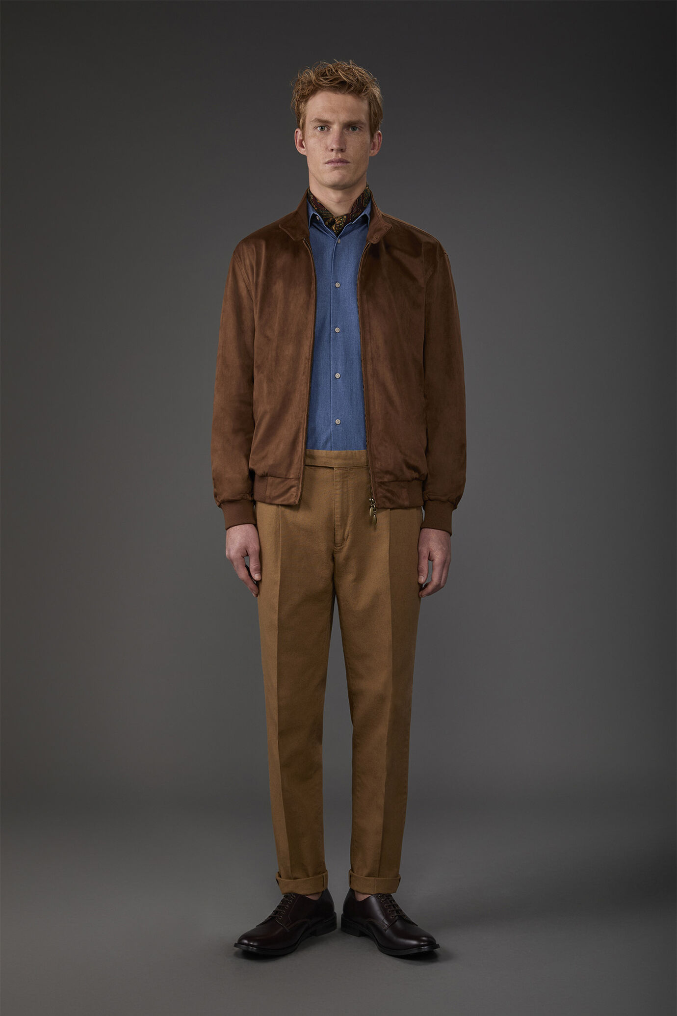 Veste homme Herrington en tissu aspect suède