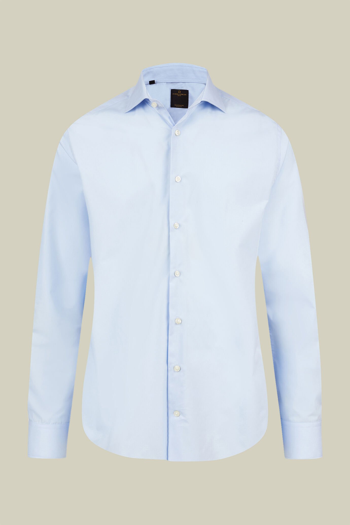 Camicia classica collo francese uomo tinta unita image number 4