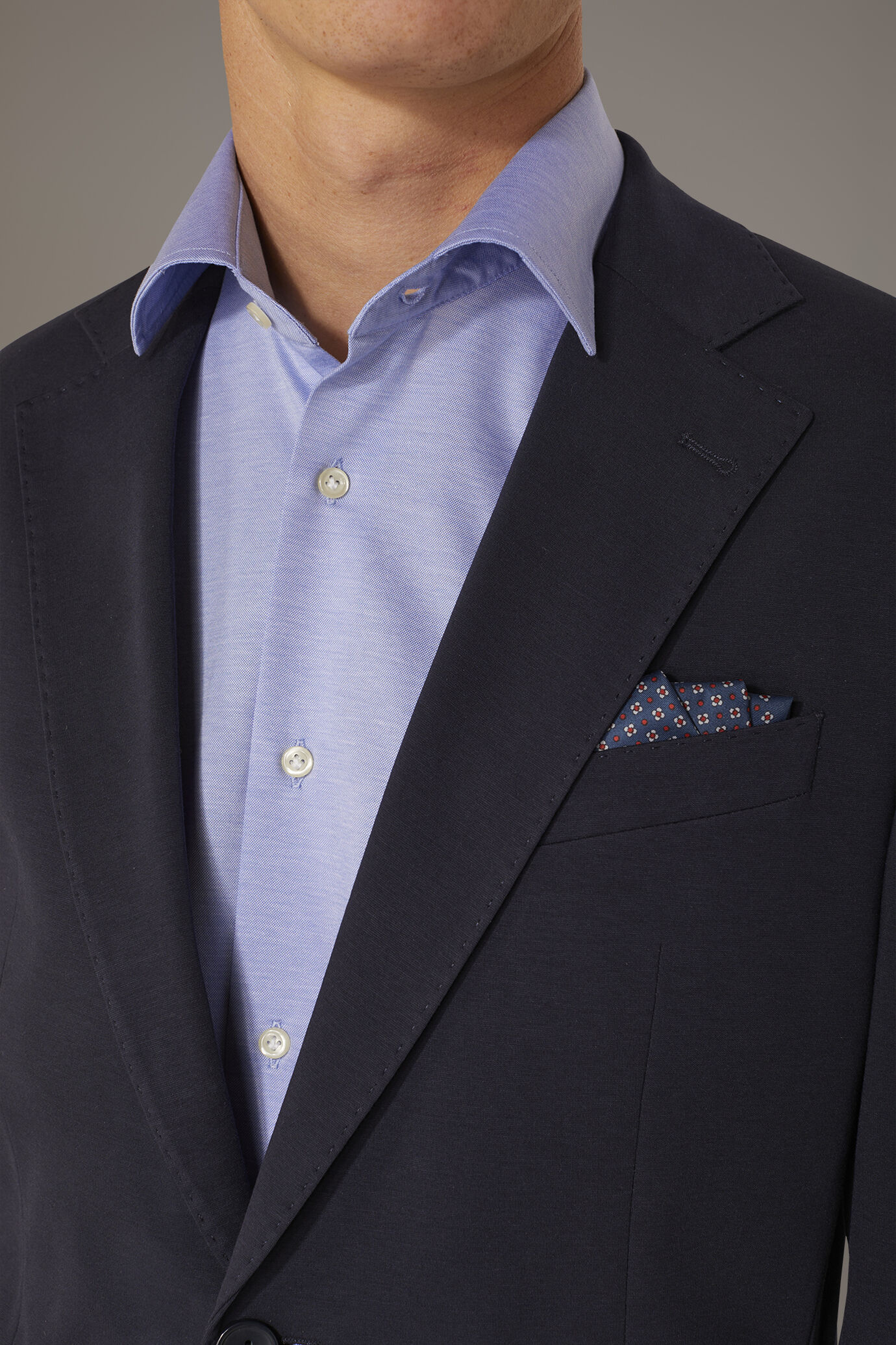 Single breasted jersey jacket with flap pocket image number 2