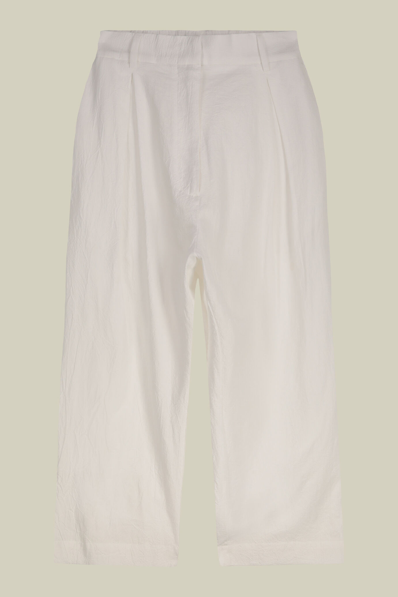 Pantalone donna ampio con due pinces 100% cotone image number 4