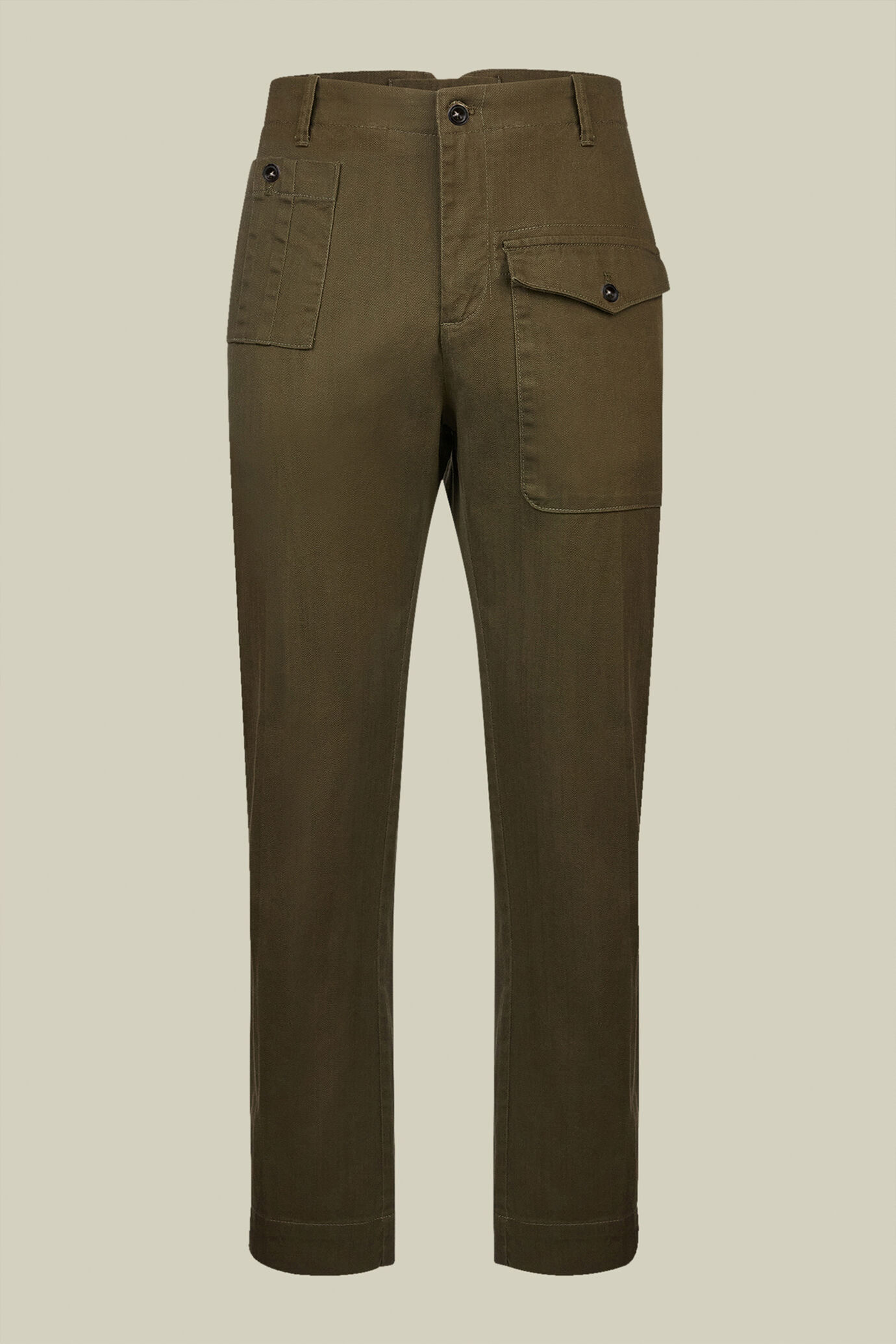 Pantalon de travail pour homme, en toile diagonale, coupe classique