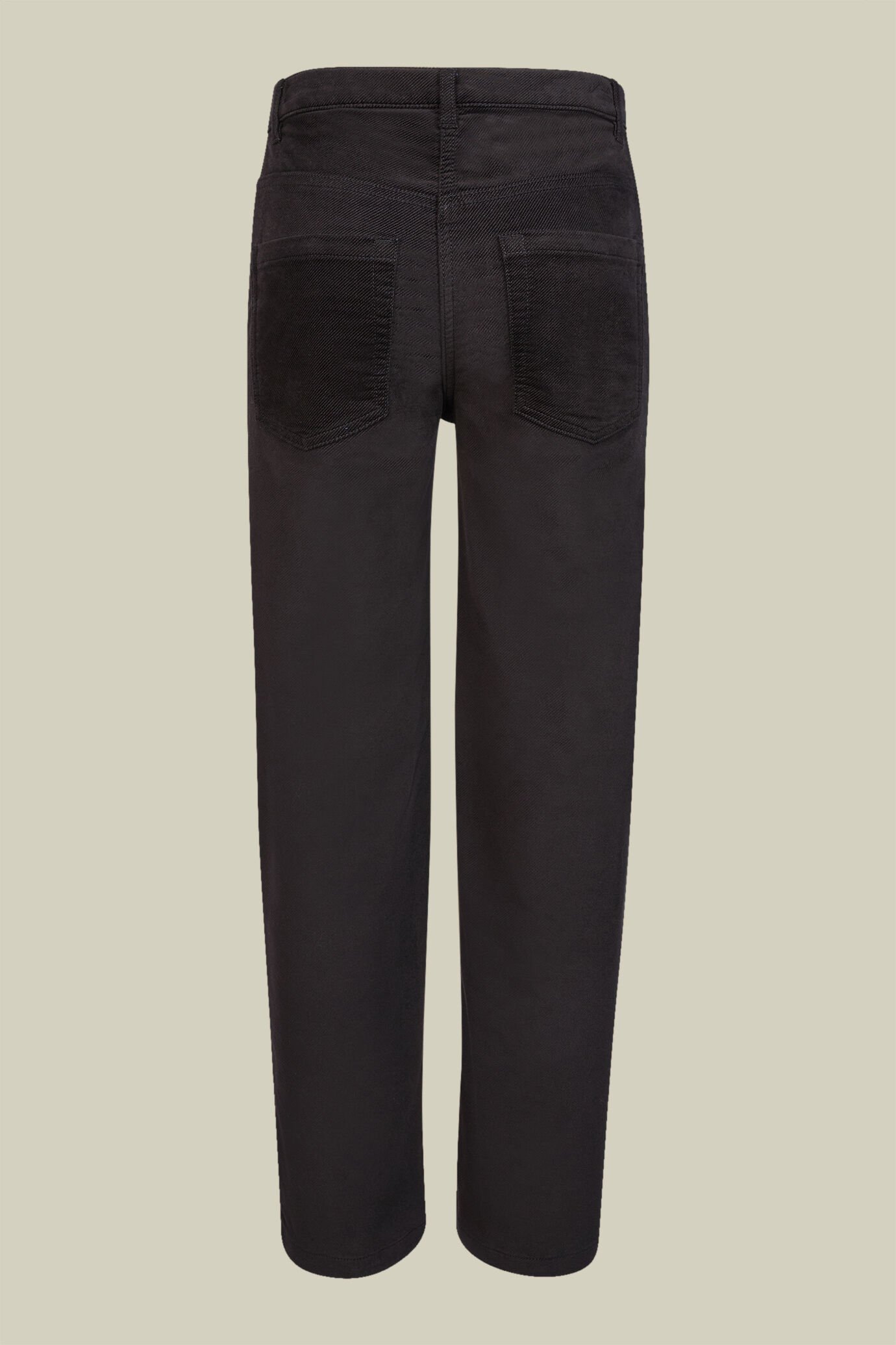 Pantalone donna 5 tasche in velluto a gamba dritta in denim regular fit
