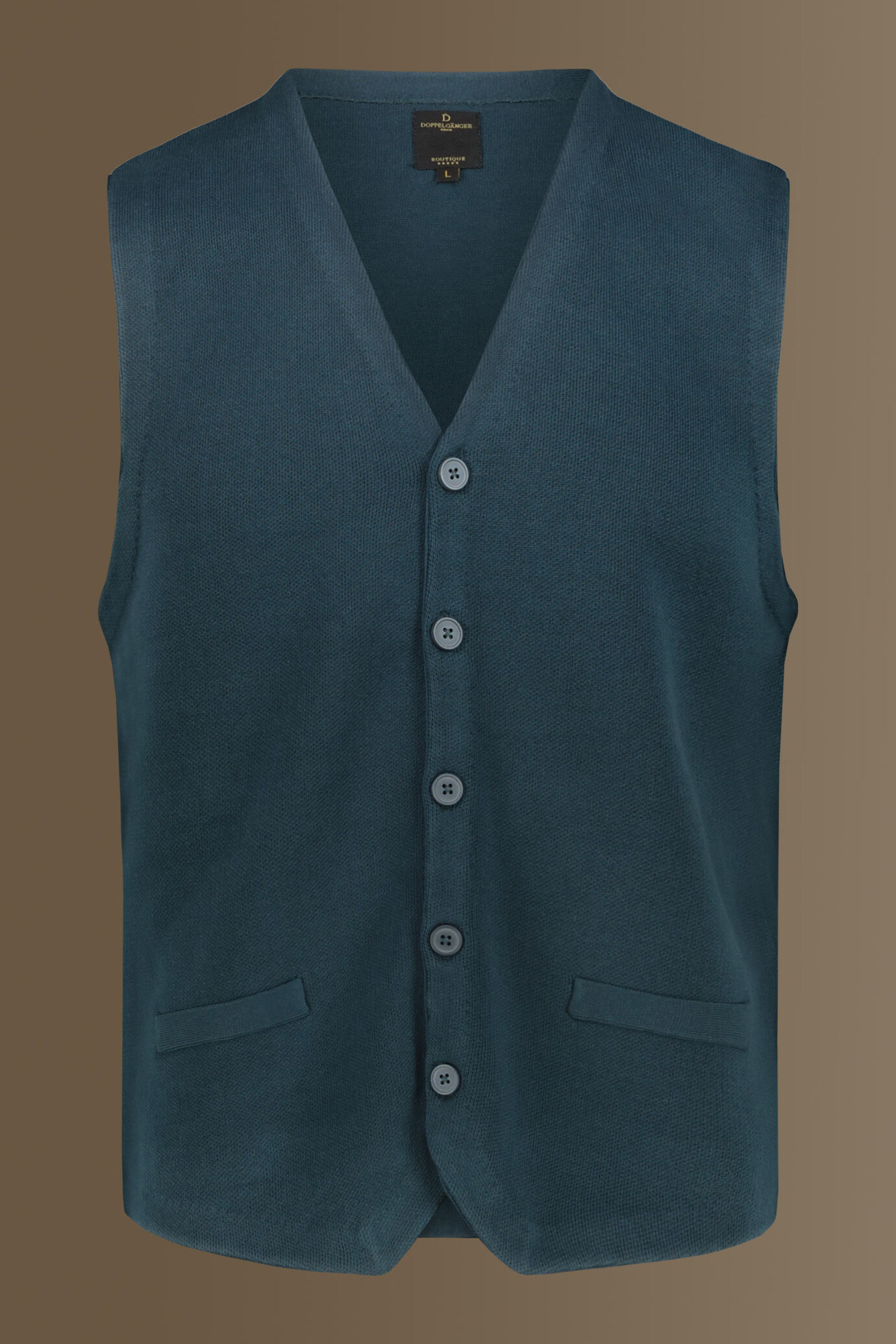 Gilet in maglia monopetto uomo puro cotone image number 2