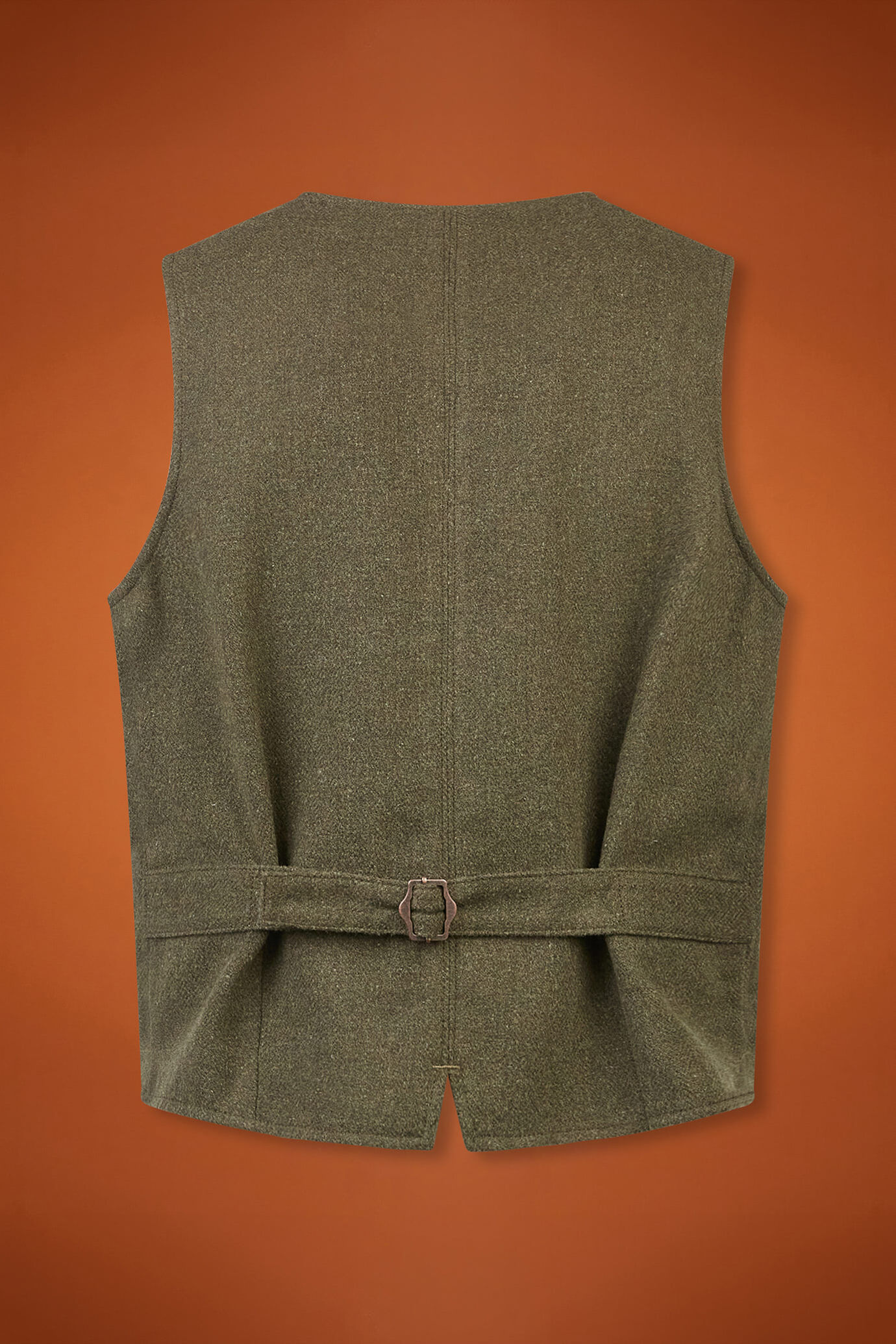 Men's regular fit single-breasted waistcoat with a V-neckline in a wool blend image number 5