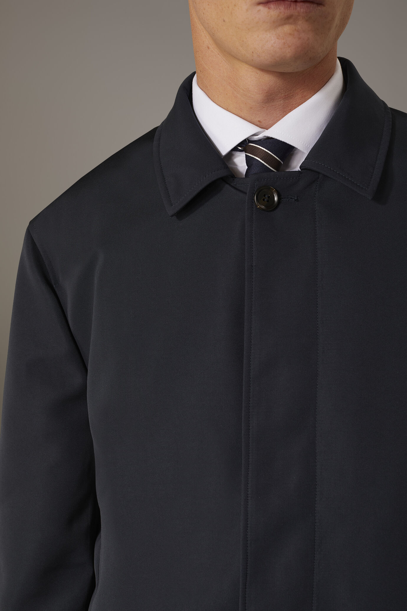 Padded raincoat in technical fabricand removable padding image number 2