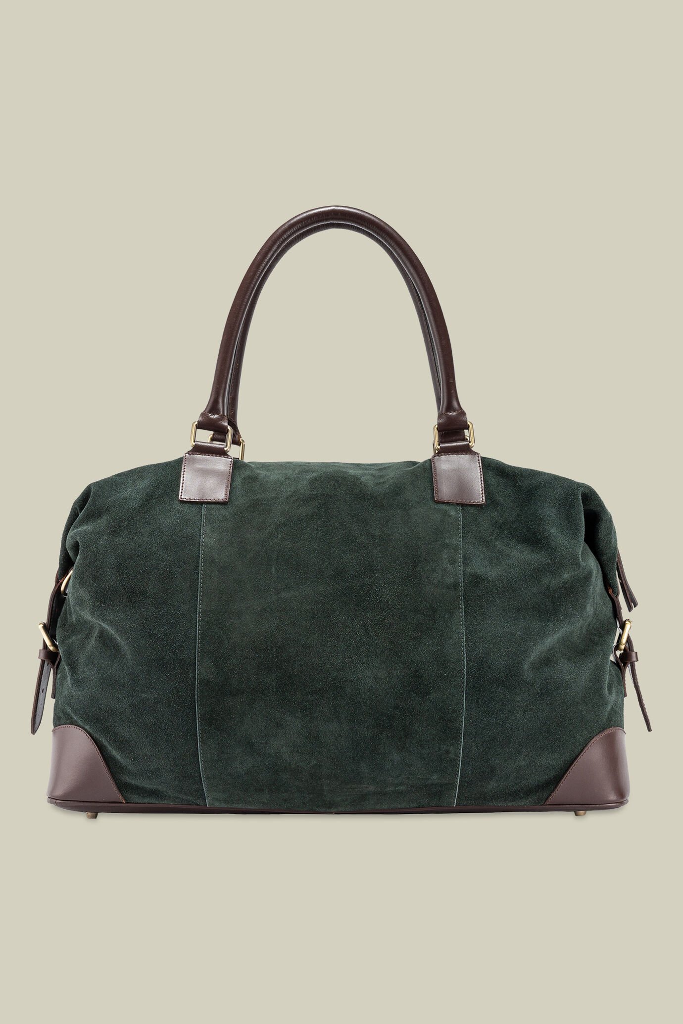 Sac de voyage en cuir véritable effet daim