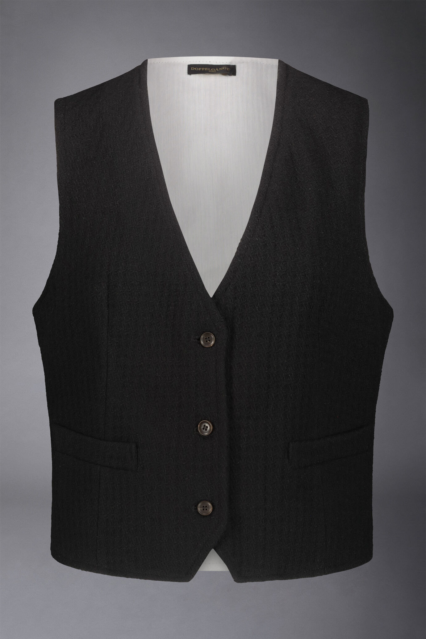 Gilet donna monopetto misto lana image number 3