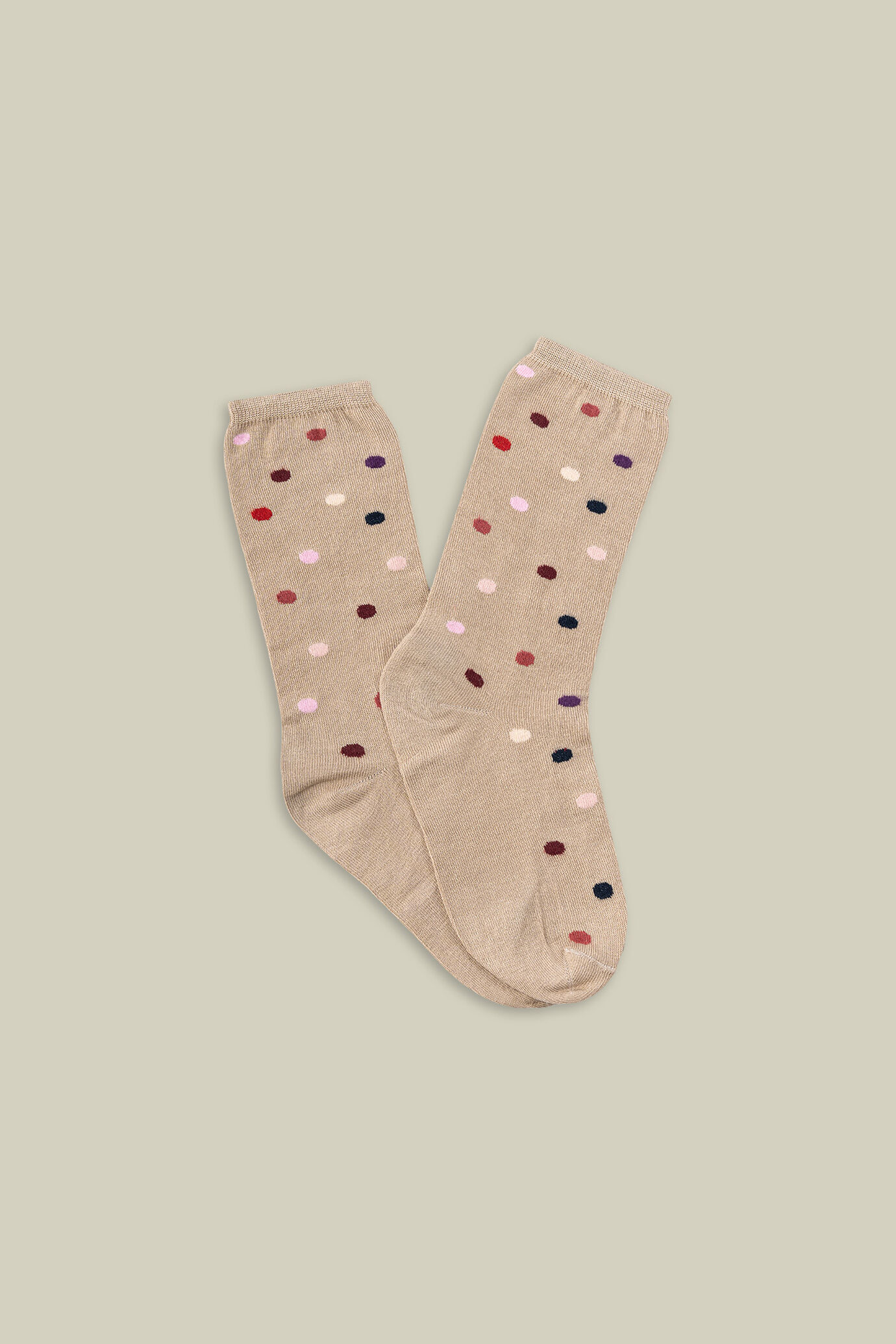 Chaussettes pour femme avec motif à pois multicolores