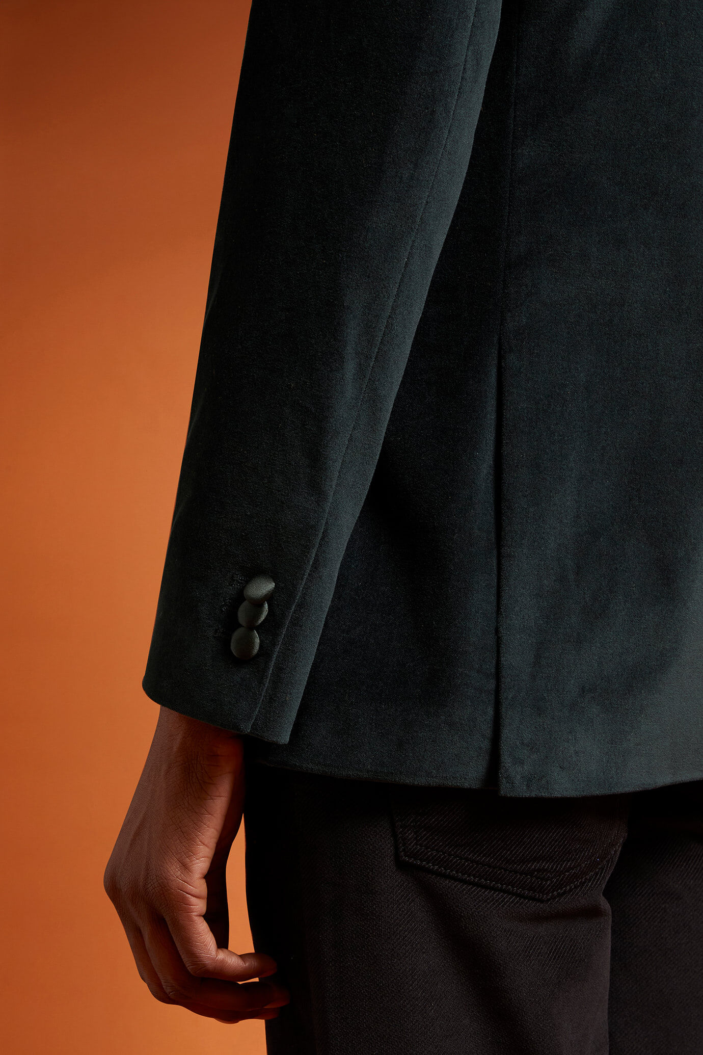 Women's regular fit dinner jacket in smooth velvet image number 3