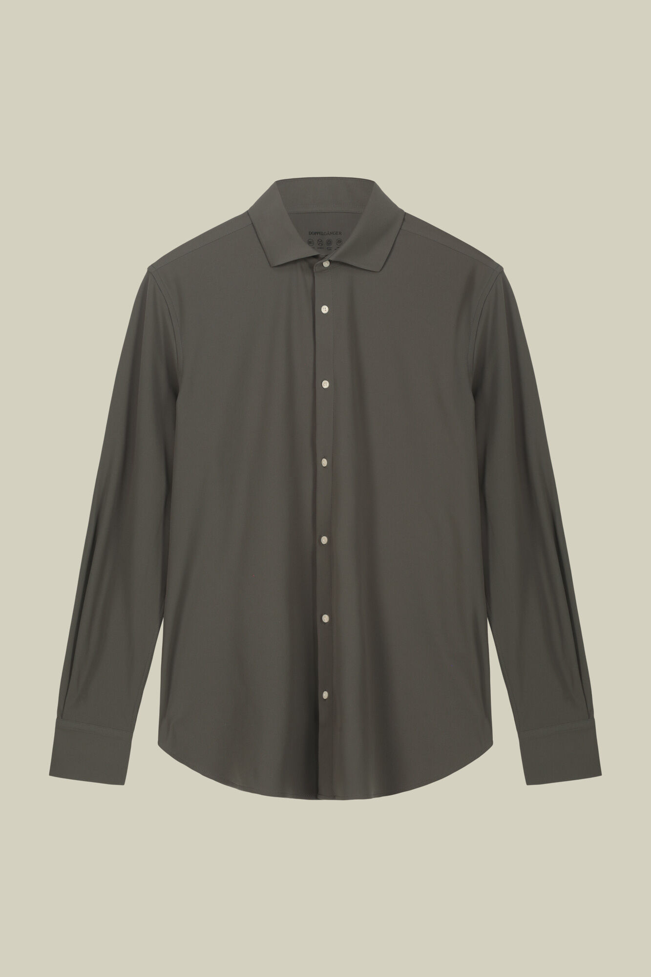 Men's stretch shirt with classic collar in Oxford fabric non-iron