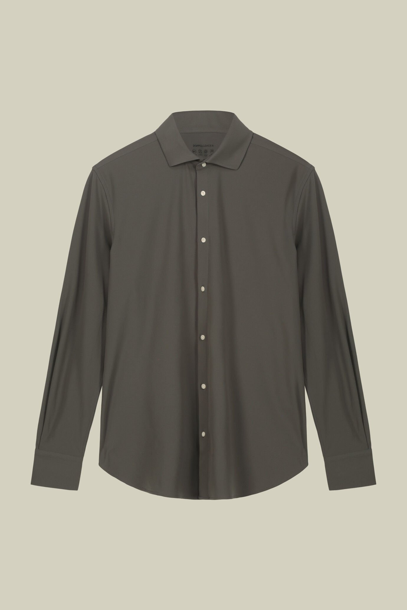 Camicia uomo stretch con collo classico in tessuto Oxford no-stiro