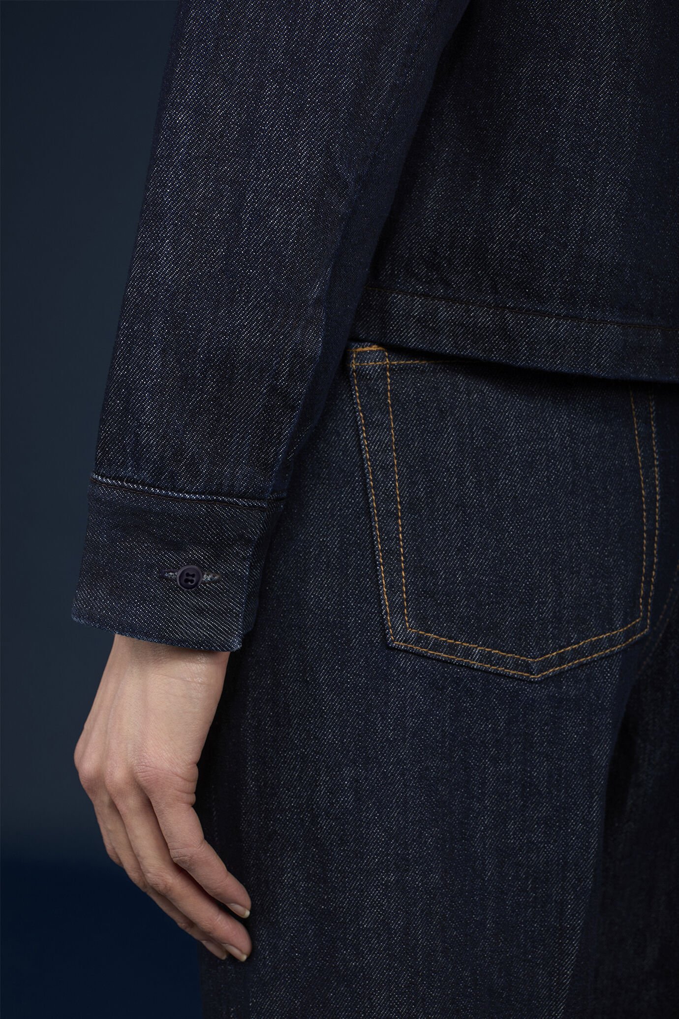 Veste denim pour femme coupe boxy image number 3