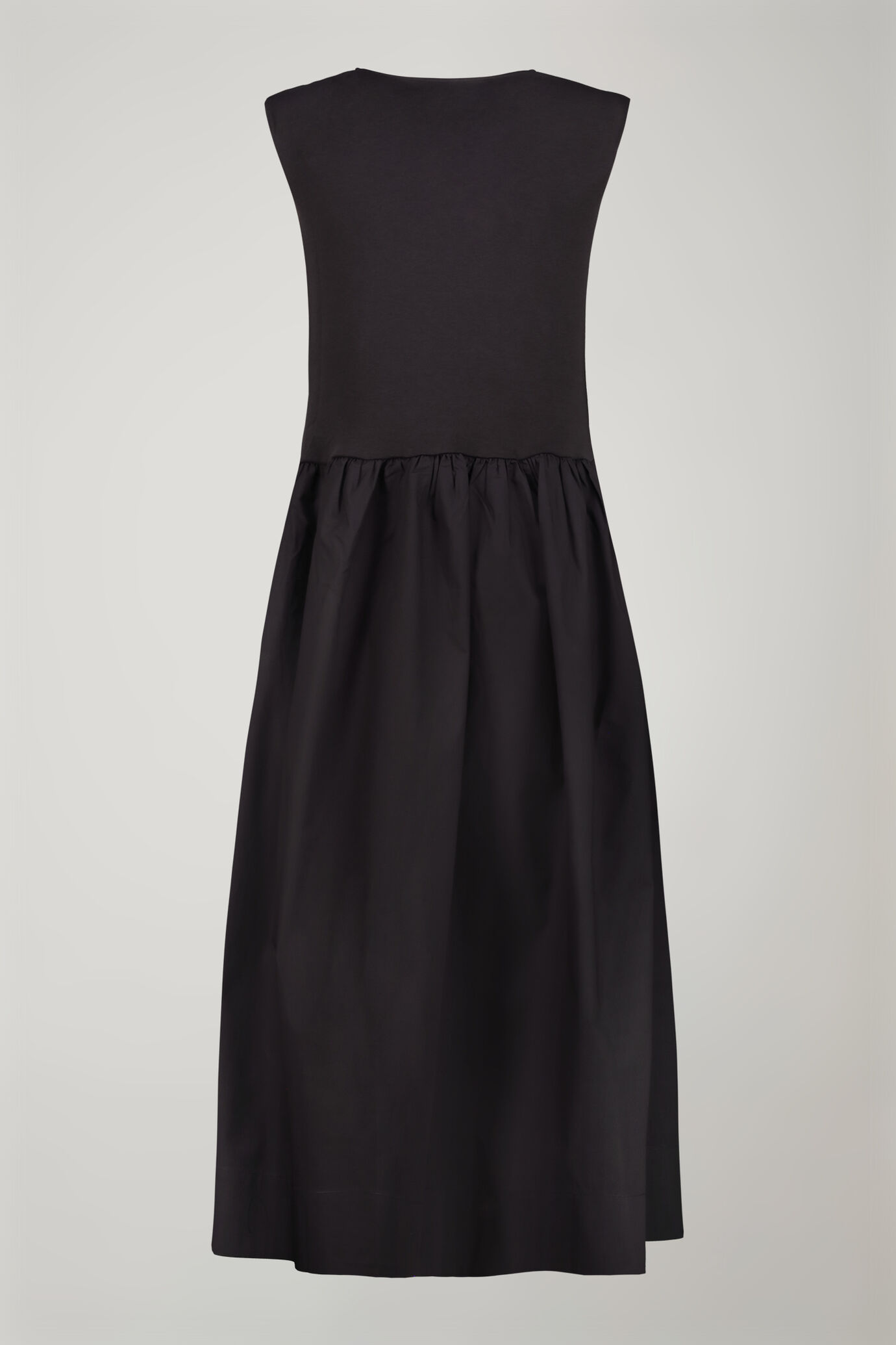 Abito midi donna smanicato 100% cotone in jersey regular fit image number 5