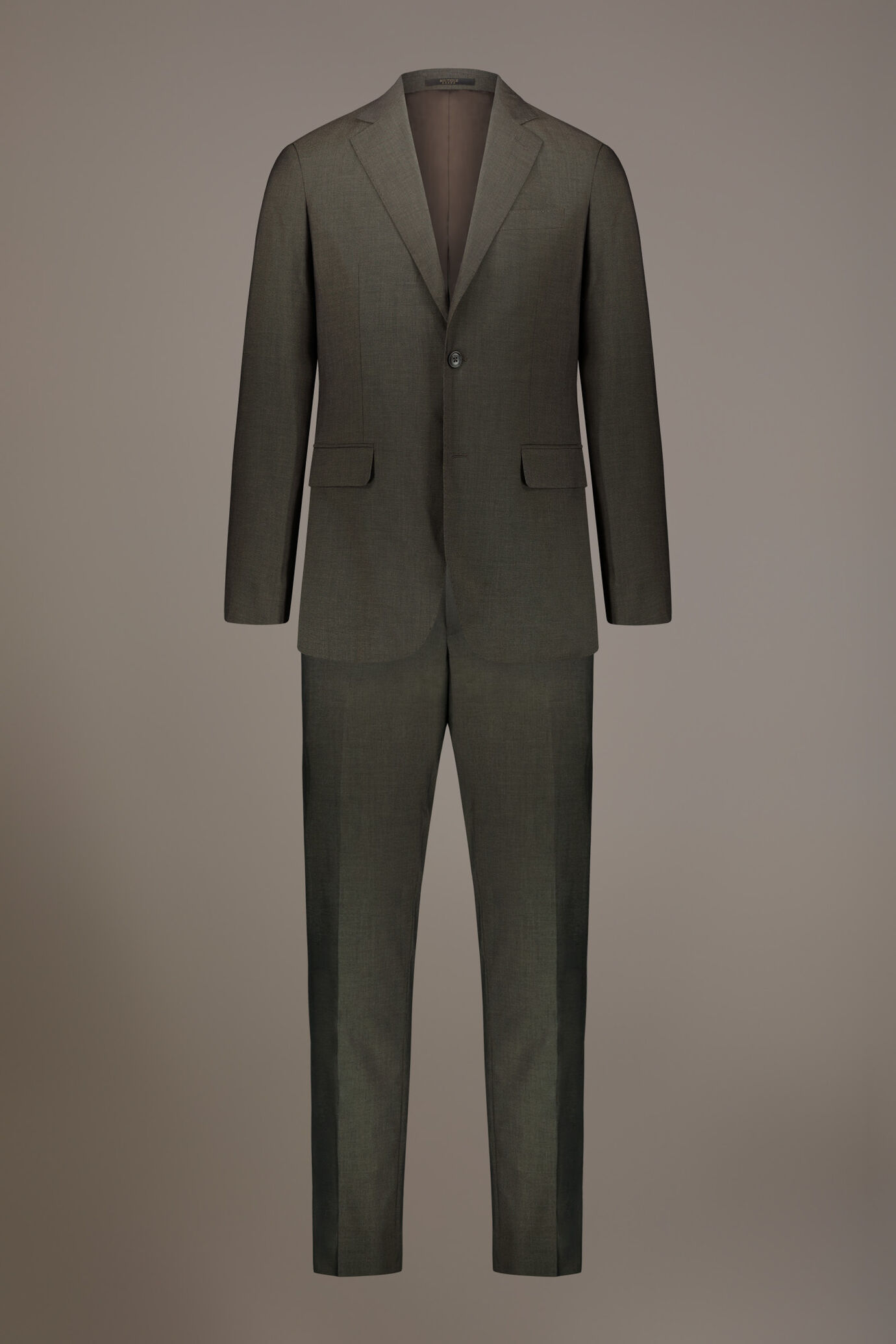 Regular fit single-breasted suit with micro pattern image number 8
