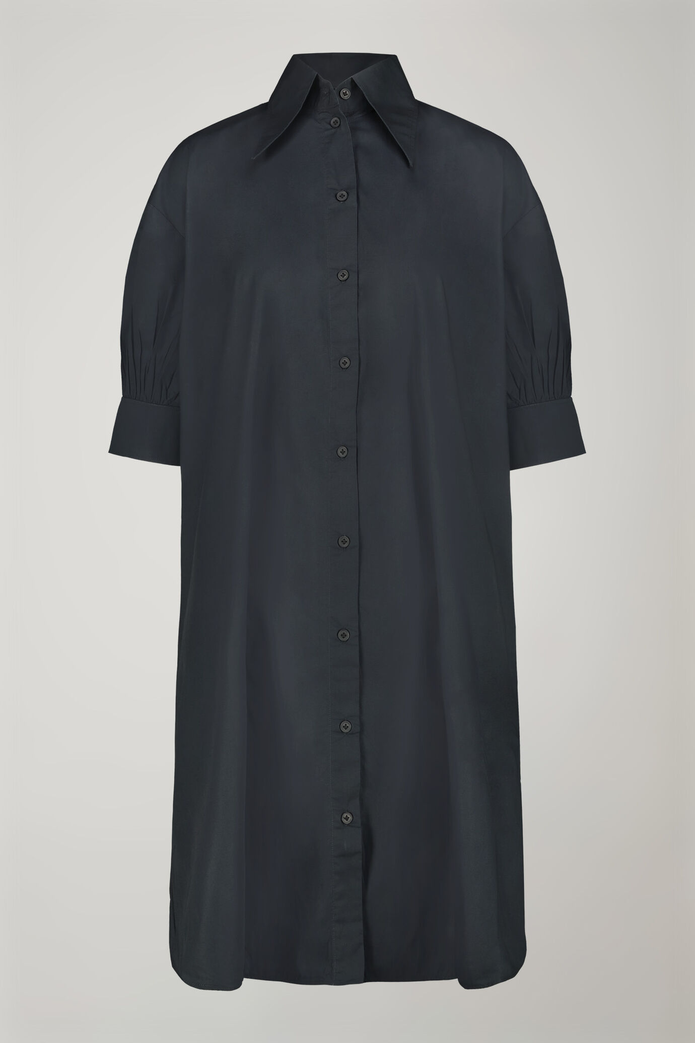 Einfarbiges, kurzes Kleid für Damen aus 100 % Baumwolle image number 0