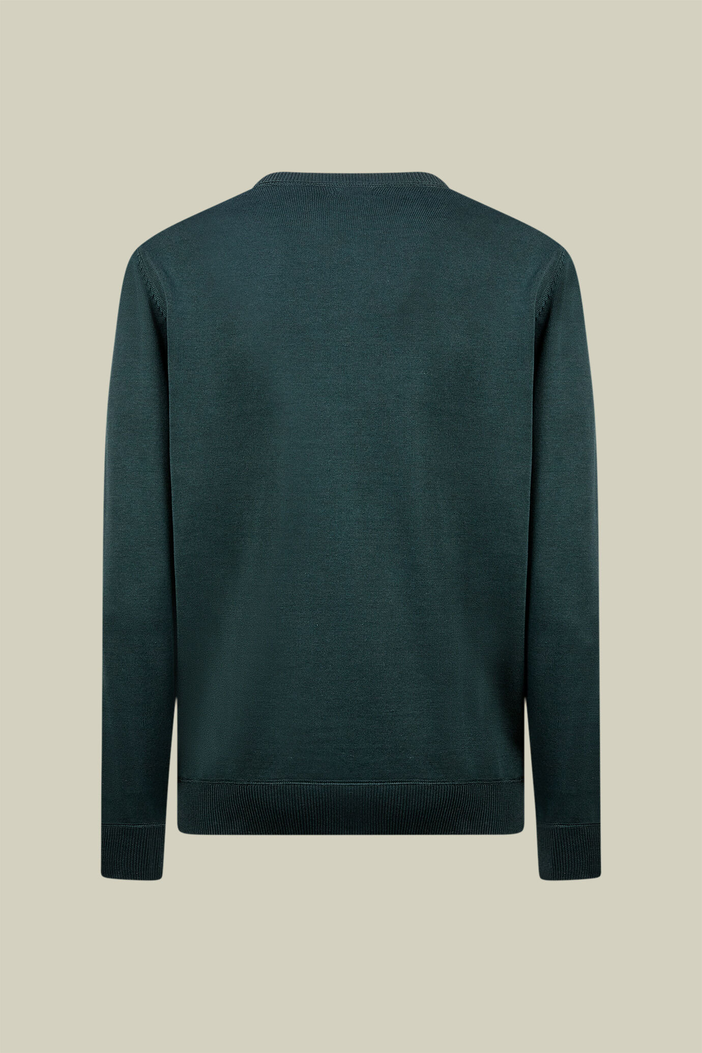 Herren-Pullover mit Rundhalsausschnitt aus Baumwolle in normaler Passform mit Plüscheffekt-Details image number 1