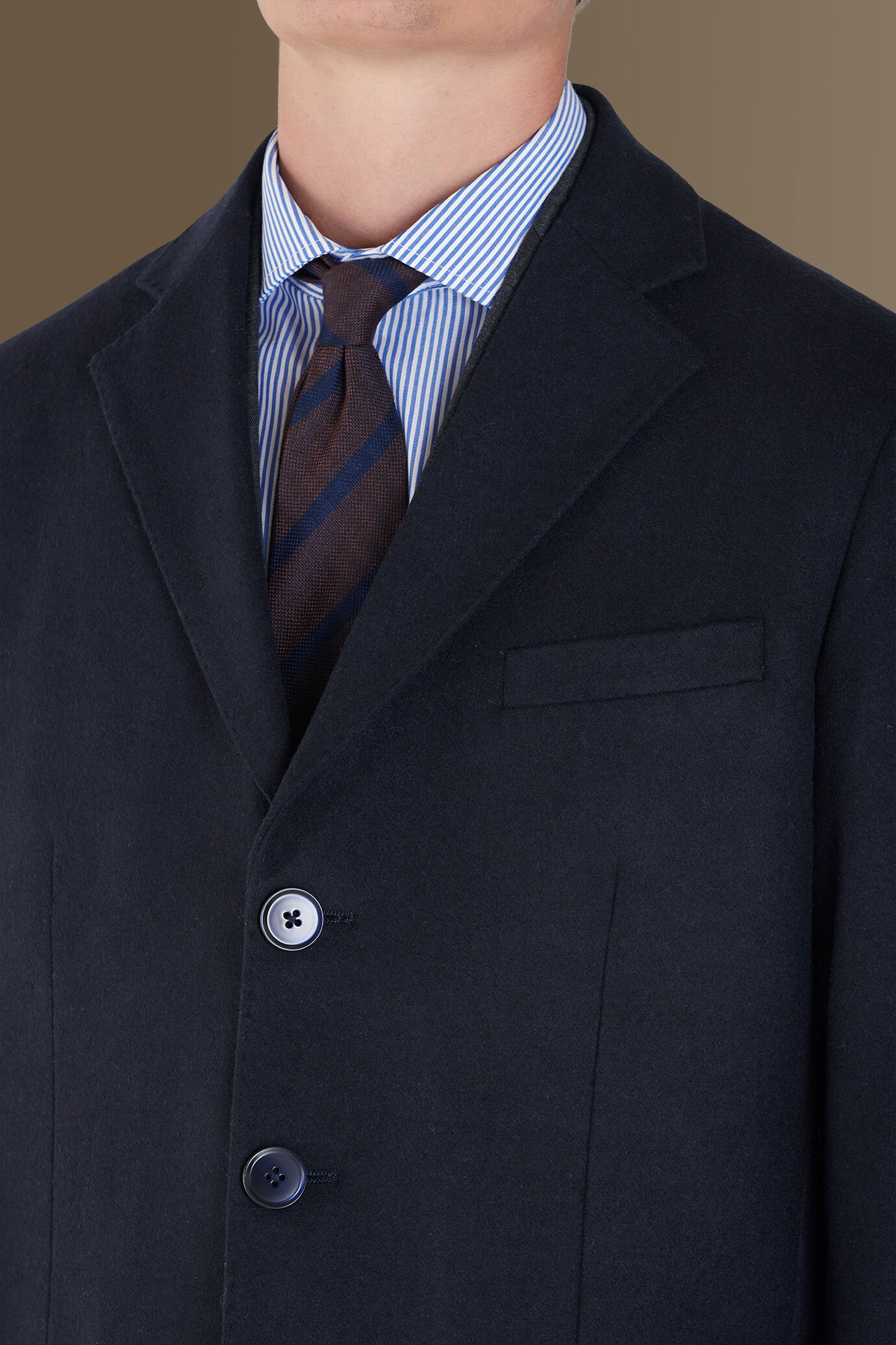 Cappotto classico misto lana tessuto tweed image number 3