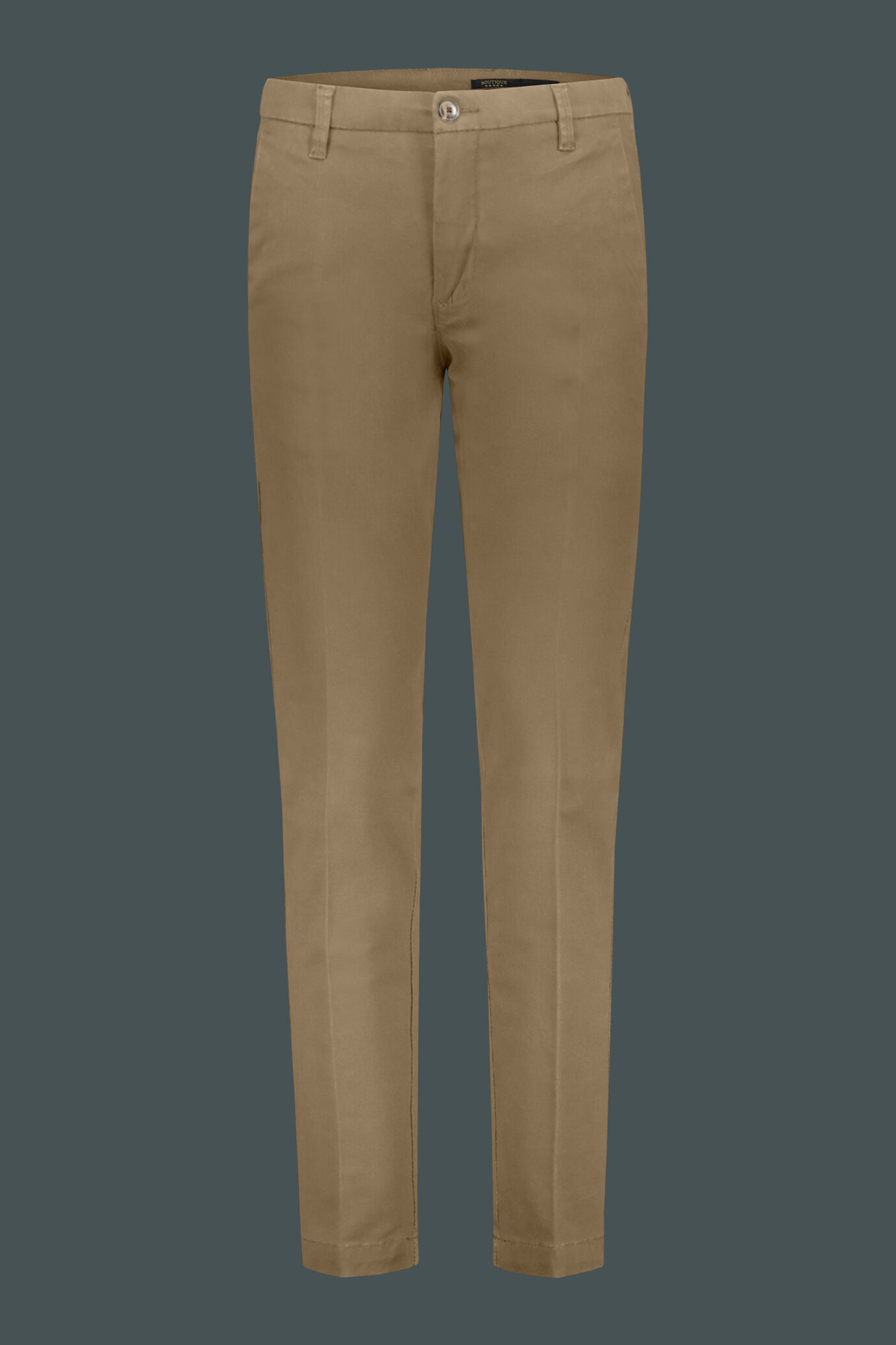 Pantaloni uomo chino twill cotone stretch tinta unita image number 0