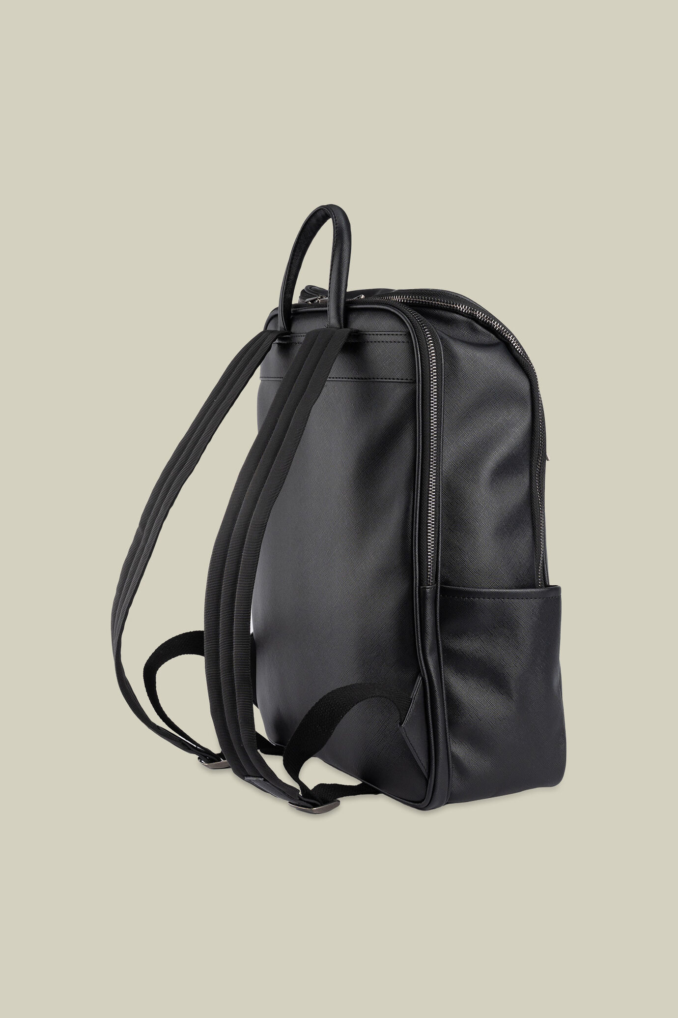 Herrenrucksack aus Kunstleder in mattem saffiano