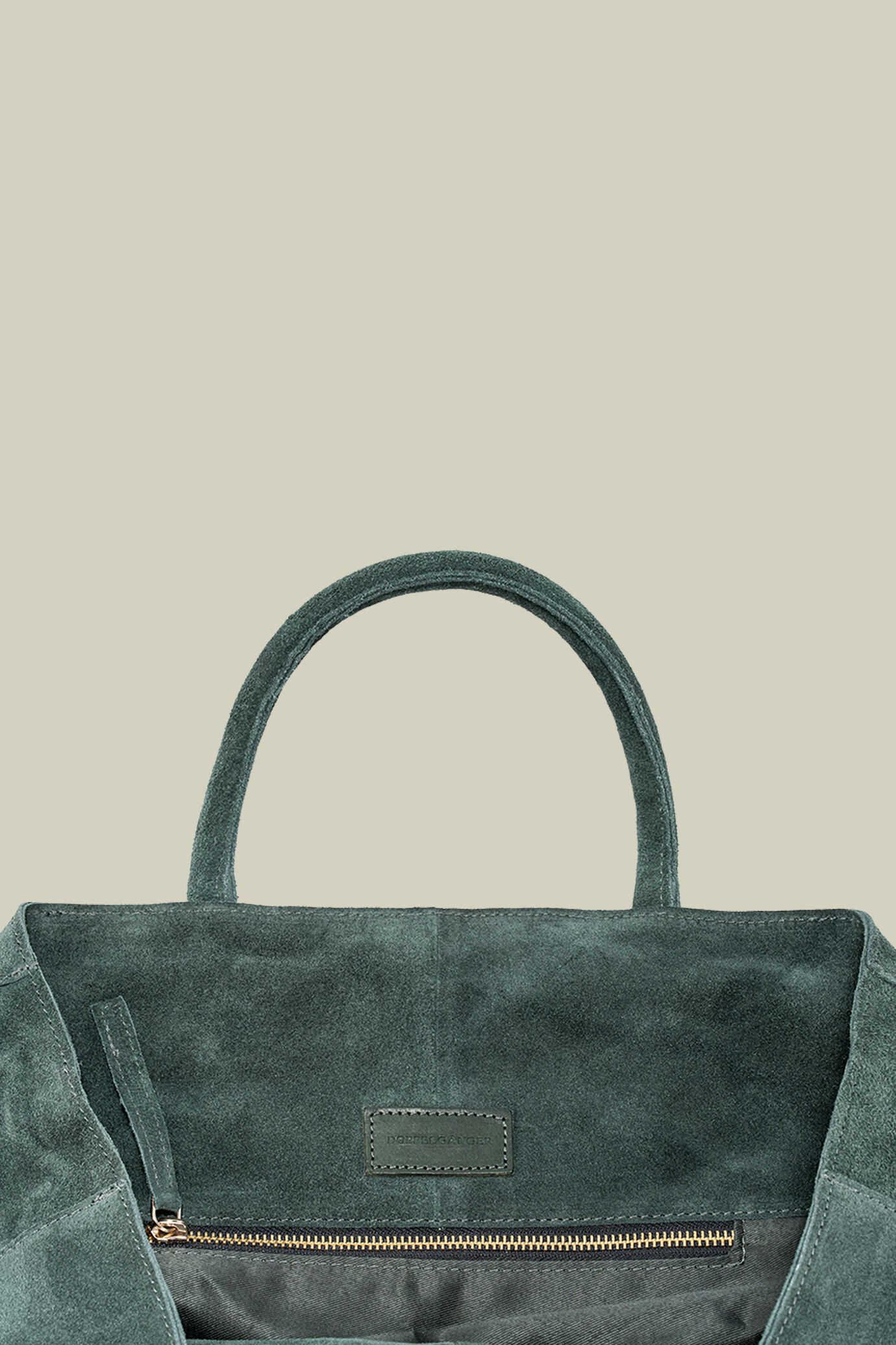 Sac en cuir véritable effet daim