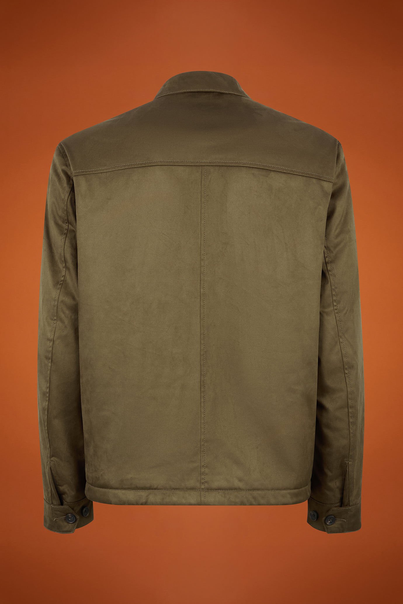 Leicht gefütterte Jacke aus Wildlederimitat in normaler Passform image number 6