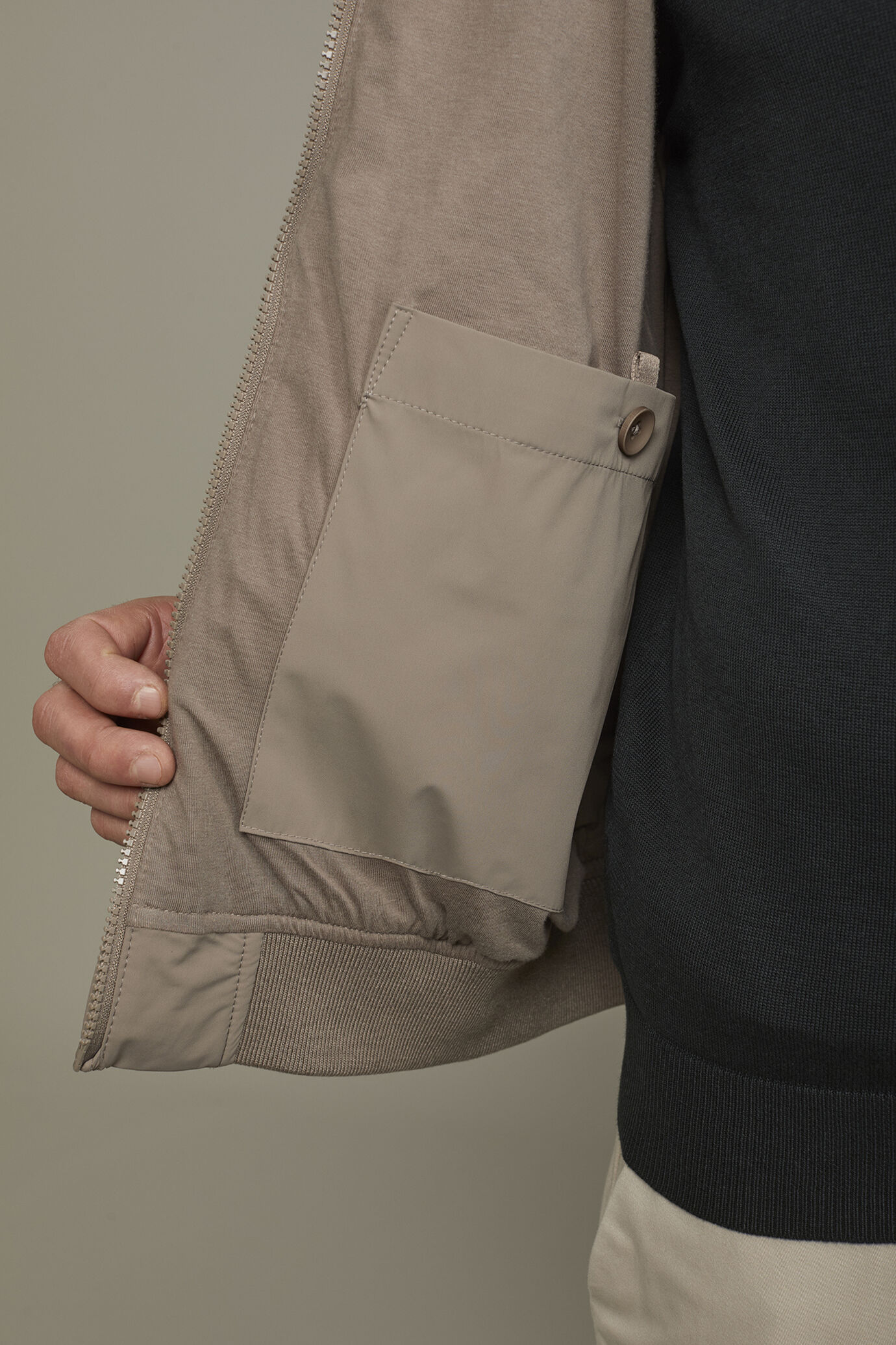 Giubbino uomo foderato comfort fit image number 4