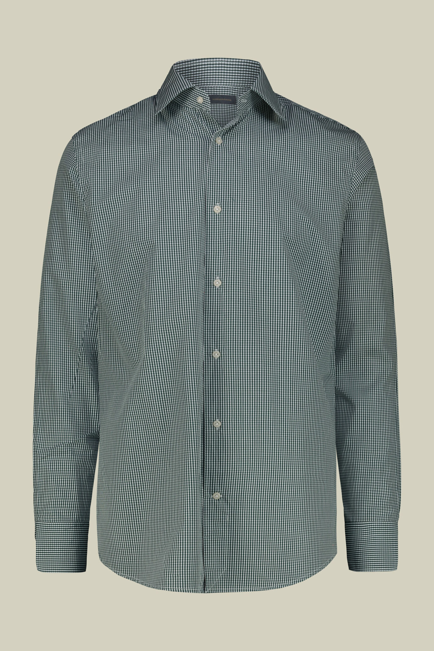 Camicia uomo con collo classico in 100% cotone e fantasia vichy