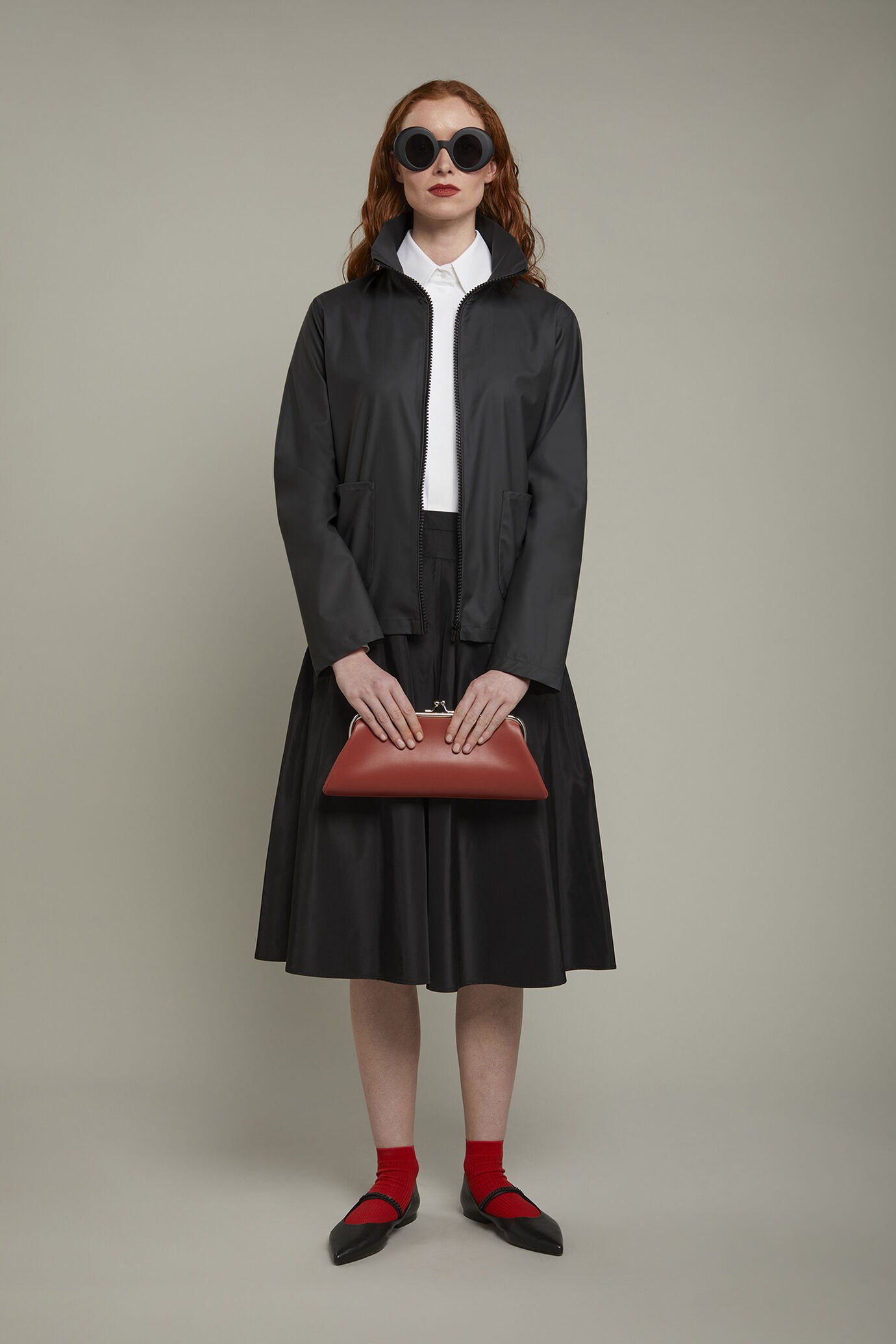 Giubbino tecnico donna con zip regular fit image number 0
