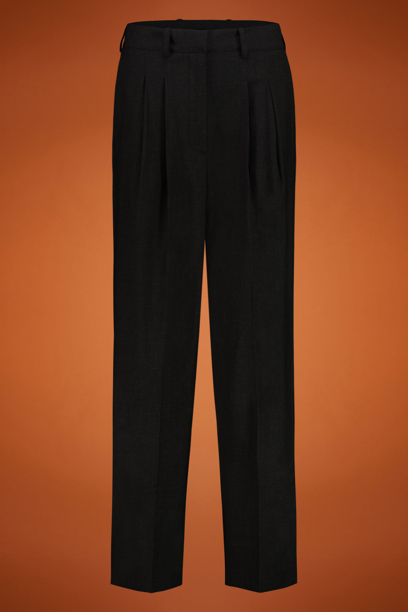 Wool blend women’s trousers in wool blend with pleats
