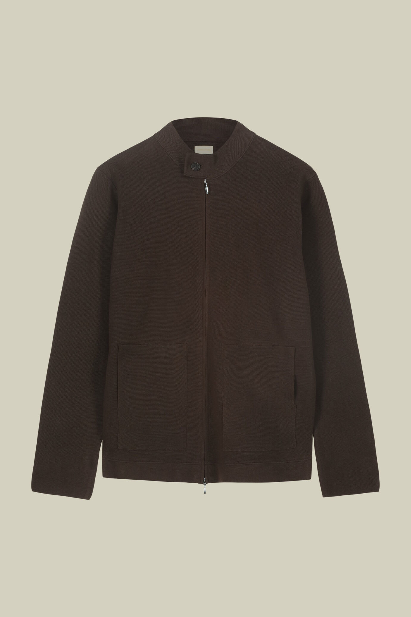 Giacca uomo modello biker in maglia punto milano 100% cotone regular fit image number 4