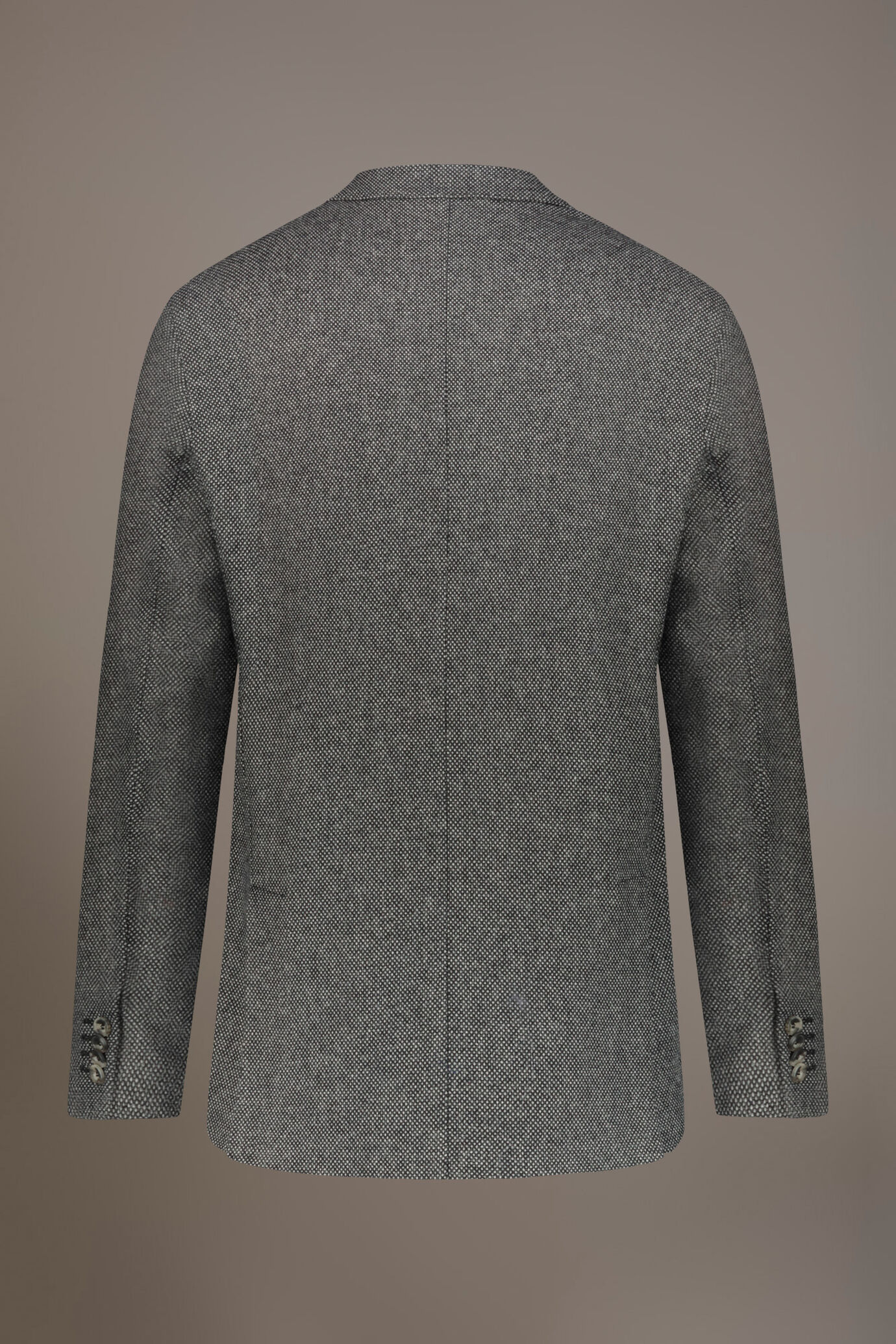 Single-breasted jacket with flap pockets in wool blend made in Italy image number 6