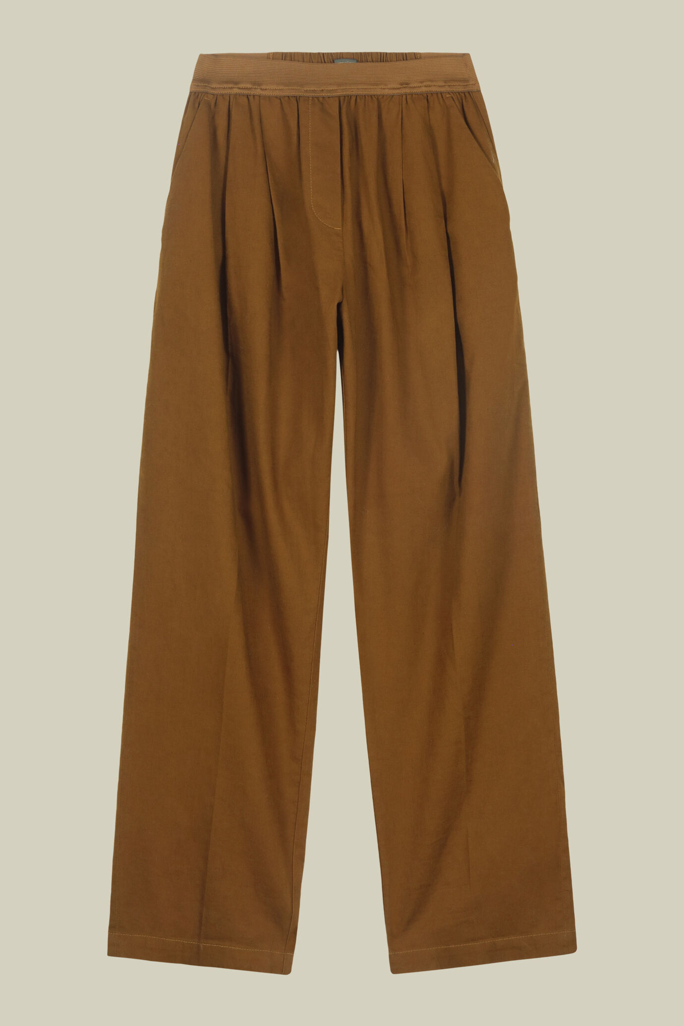 Pantaloni donna con elastico in vita a vista