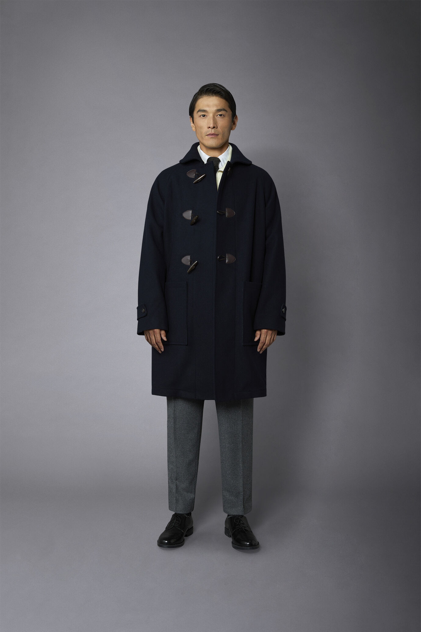 Genderless hoodless wool-blend coat image number 5
